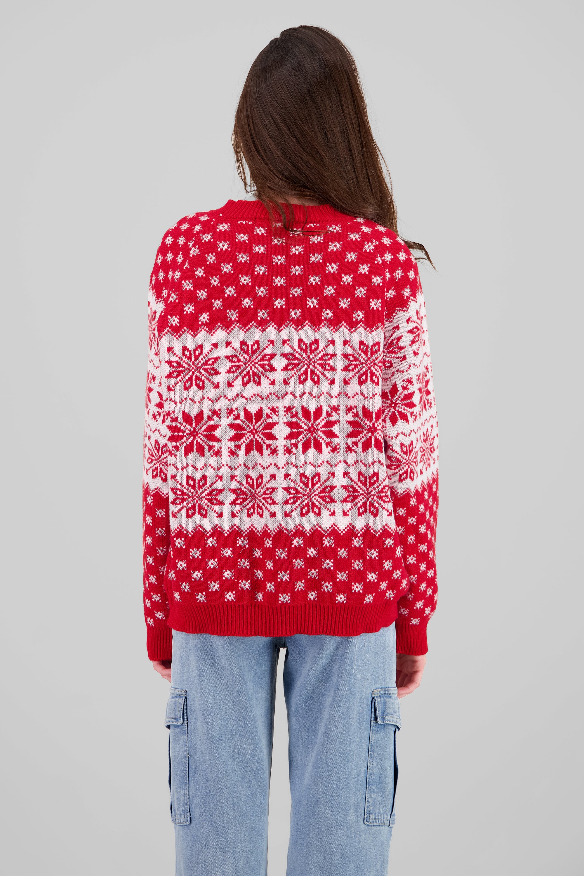 Poinsettia Christmas Sweater RED COMBO