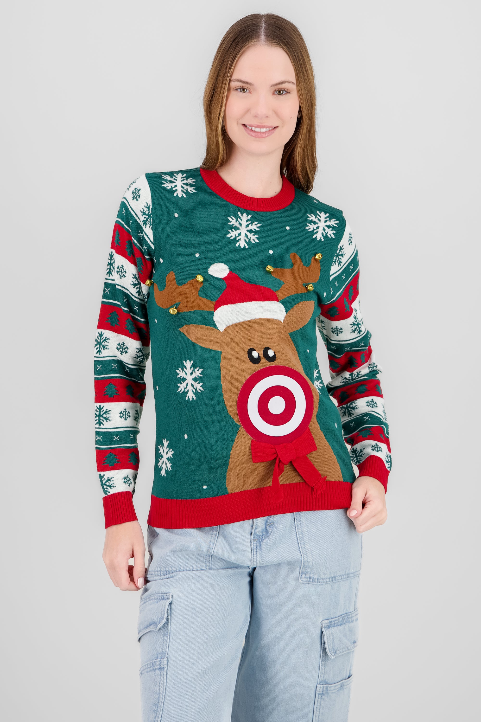 Bullseye Christmas Sweater GREEN COMBO