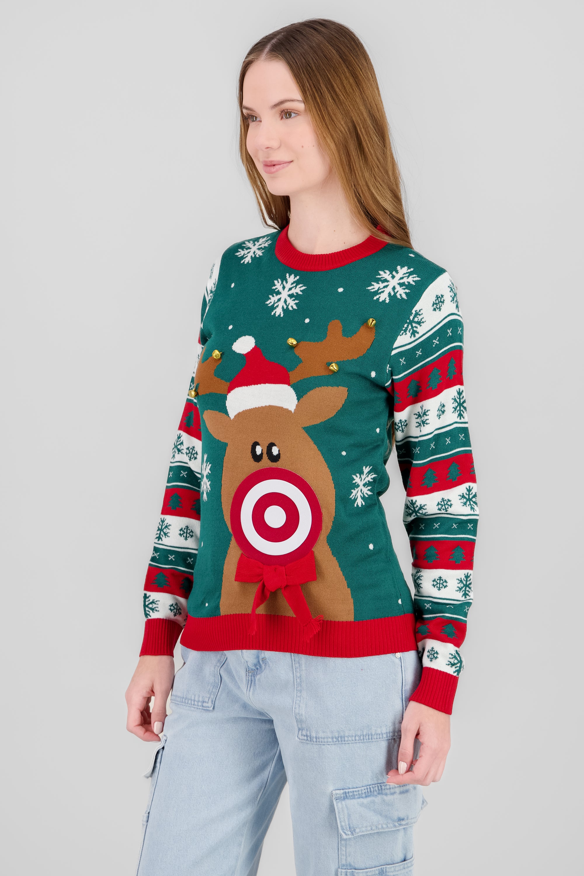 Bullseye Christmas Sweater GREEN COMBO