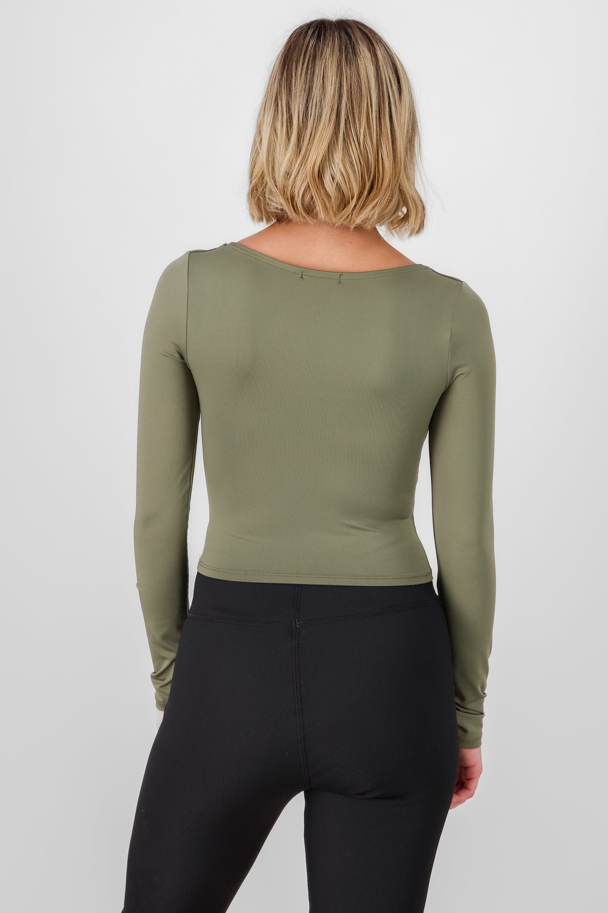 Solid Long Sleeve Top OLIVE