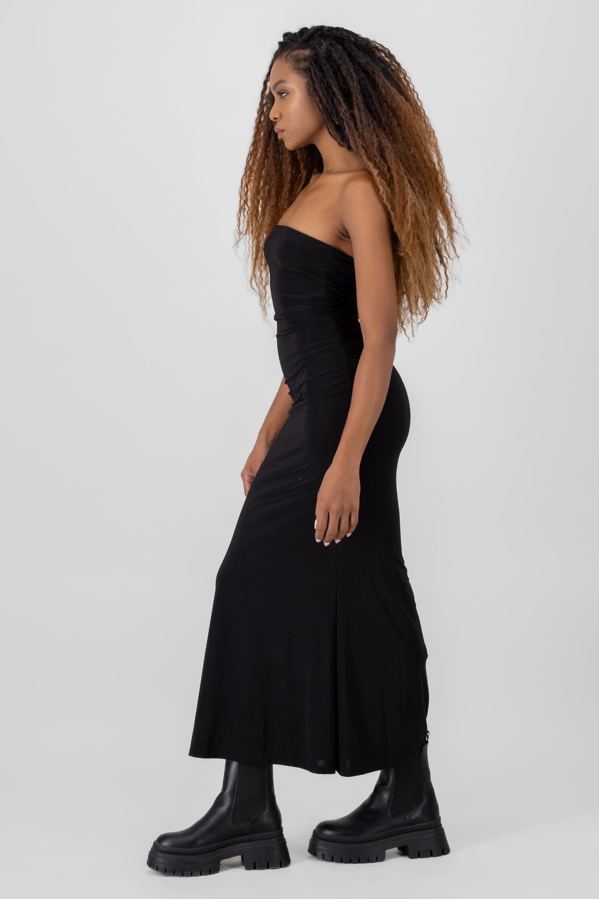 Strapless Maxi Dress BLACK