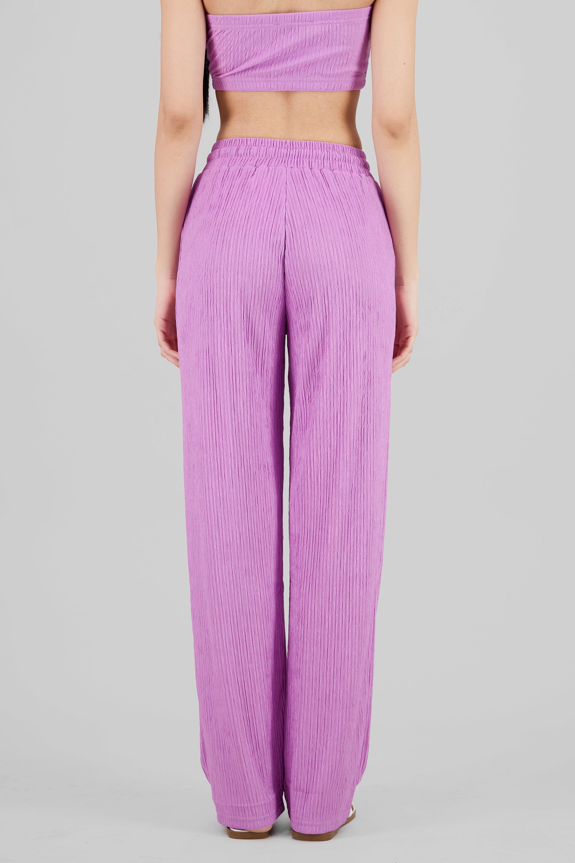 Textured Pants PASTEL PURPLE