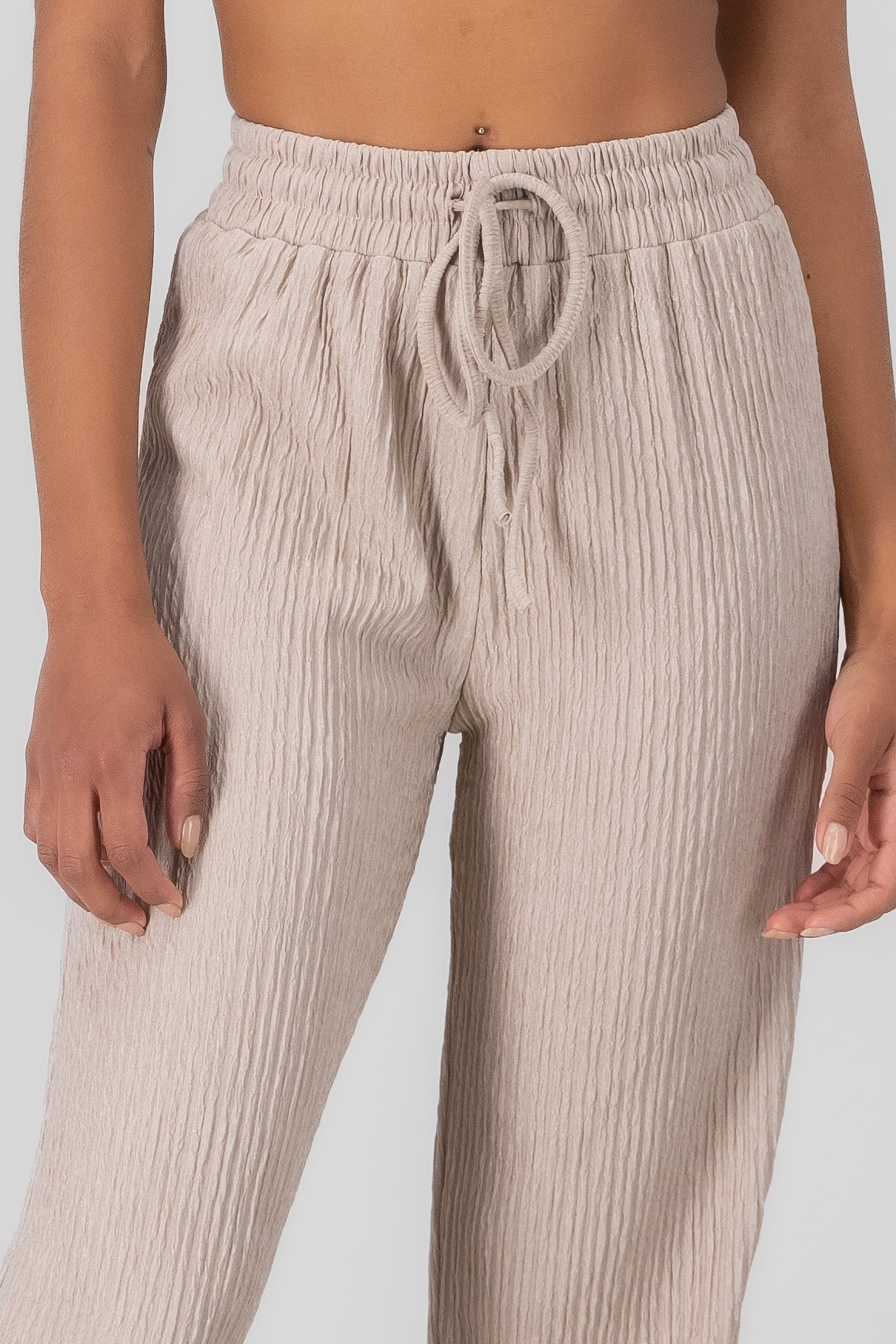 Textured Pants KHAKI