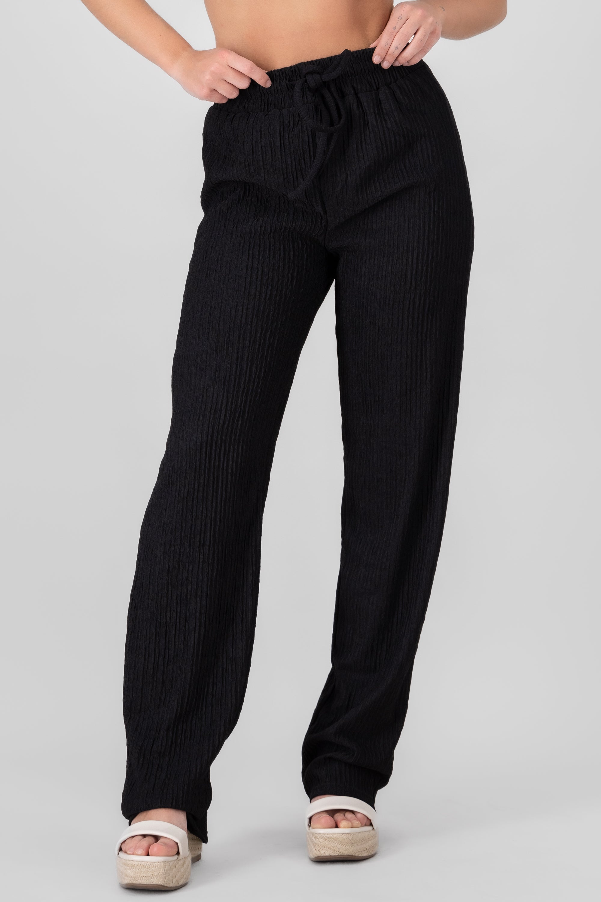 Textured Pants BLACK