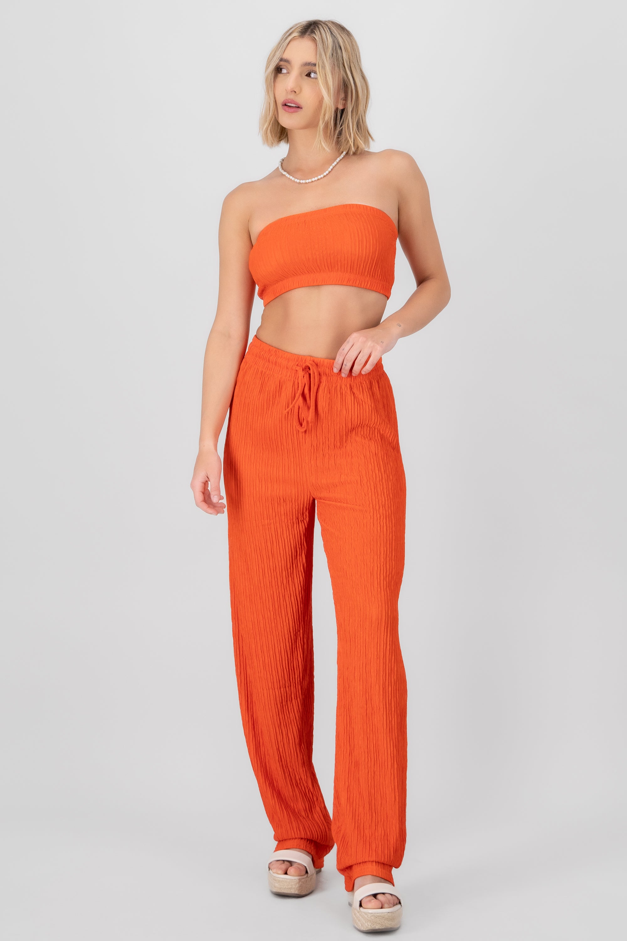 Textured Pants RED