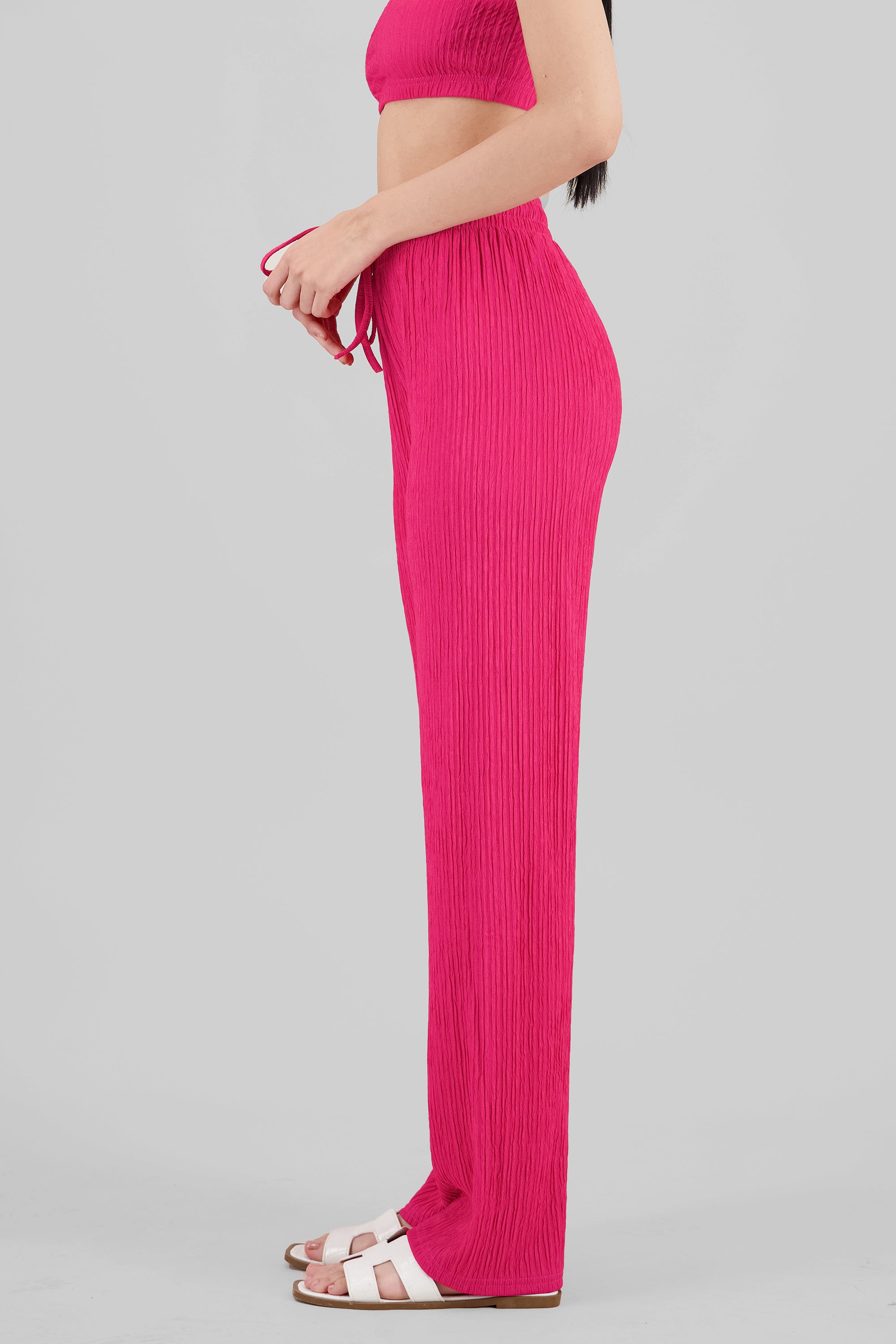 Textured Pants FUCHSIA