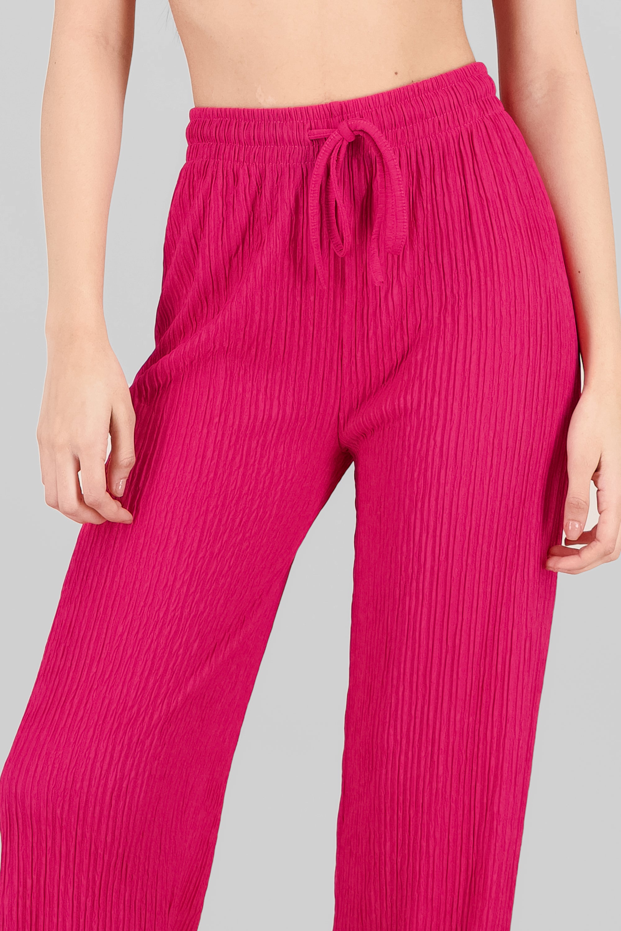 Textured Pants FUCHSIA