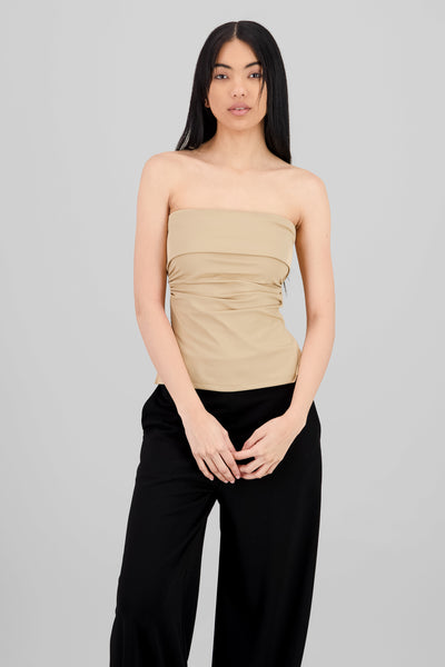 Double Neckline Tube Top SAGE