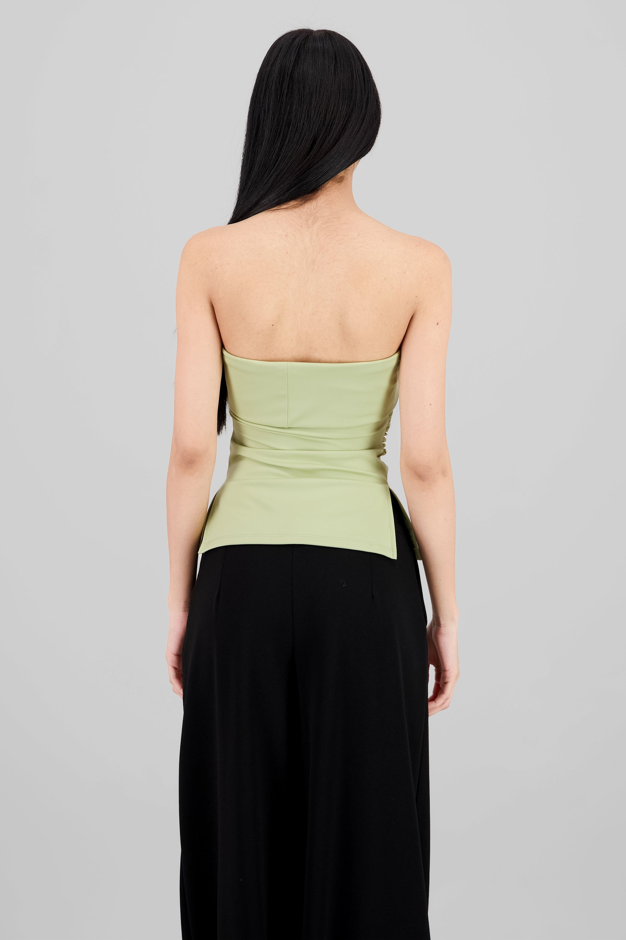 Double Neckline Tube Top SAGE