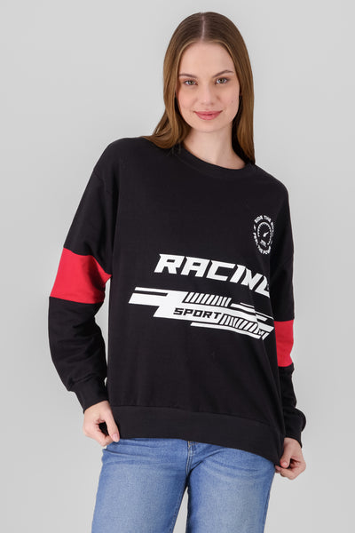 Racing Oversized Hoodie BLACK