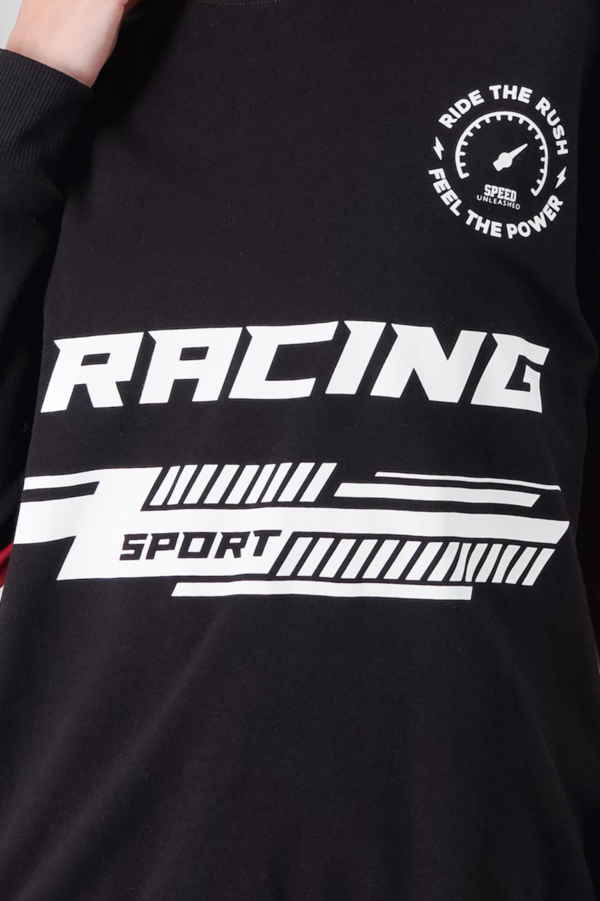 Racing Oversized Hoodie BLACK