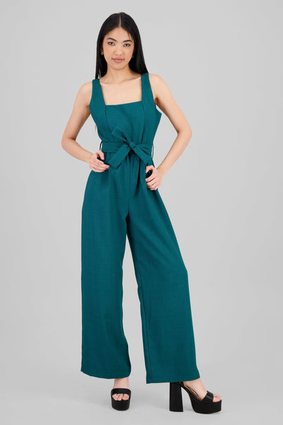 Strappy Jumpsuit With Belt TEAL