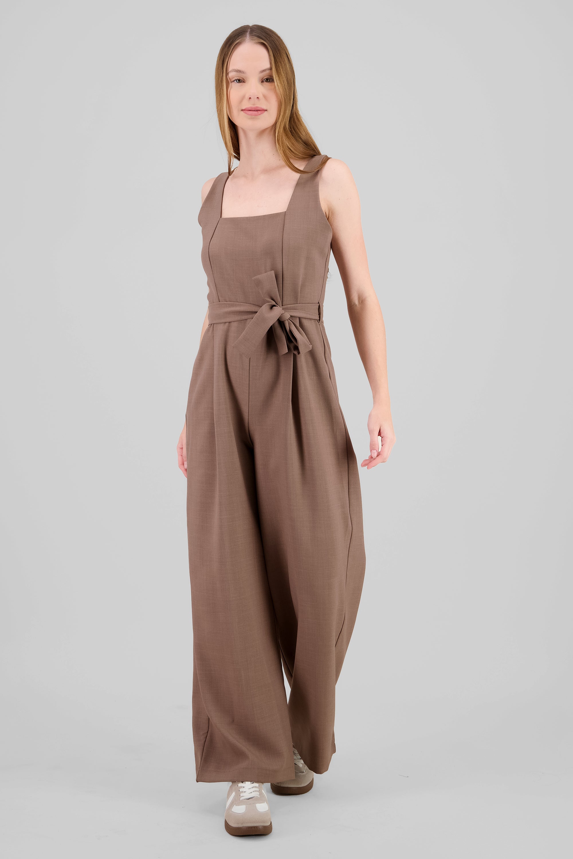 Strappy Jumpsuit With Belt TAUPE