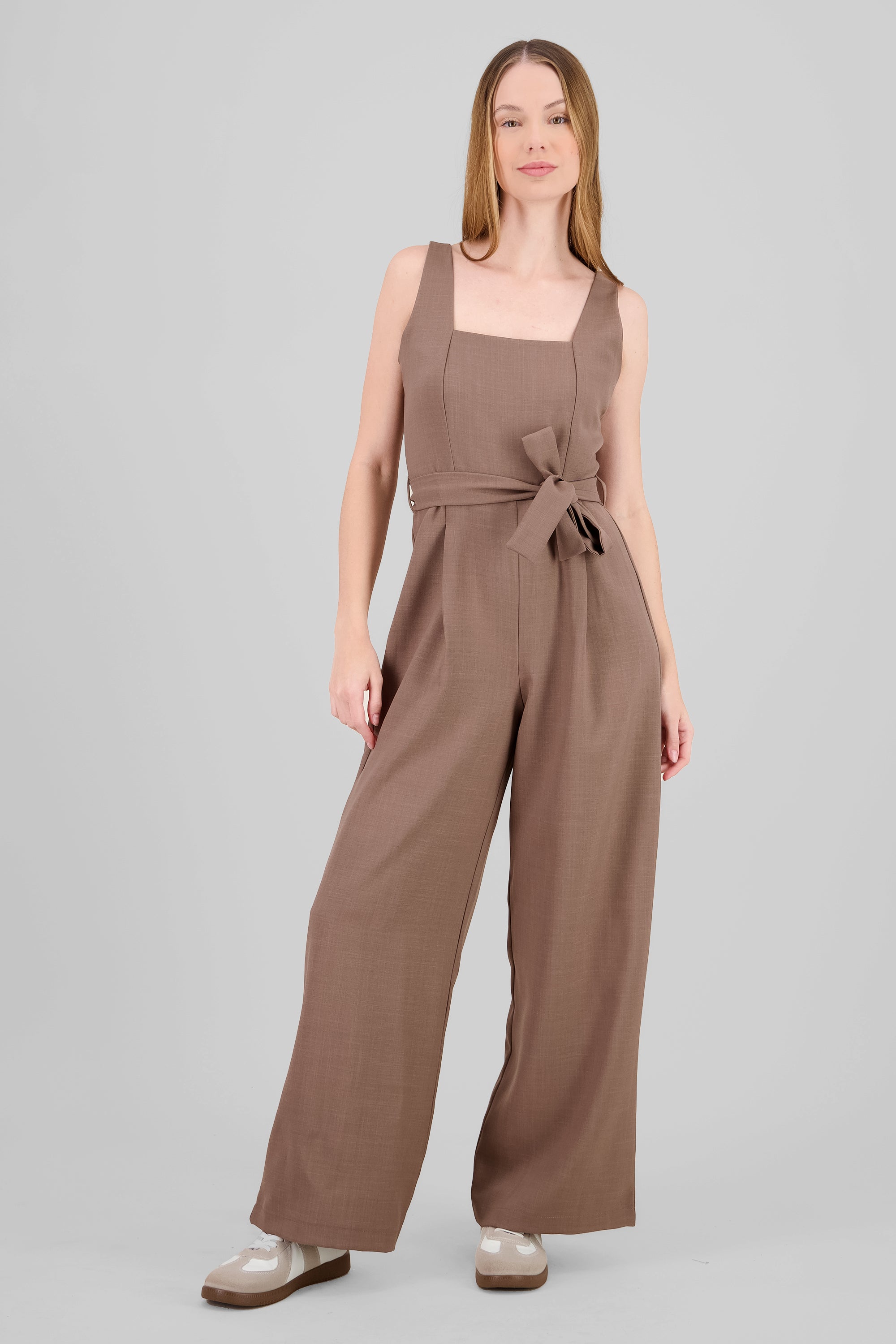 Strappy Jumpsuit With Belt TAUPE