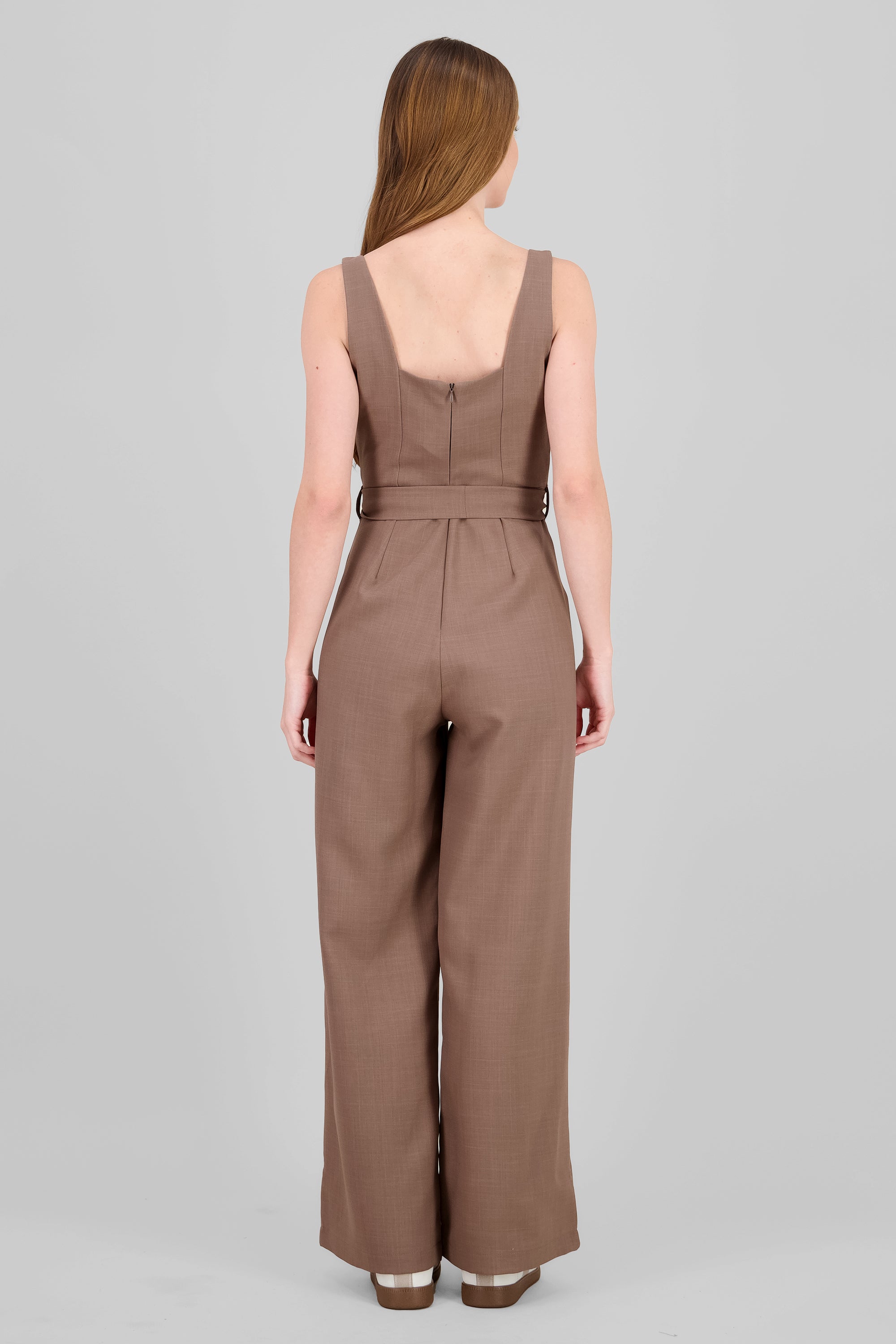 Strappy Jumpsuit With Belt TAUPE