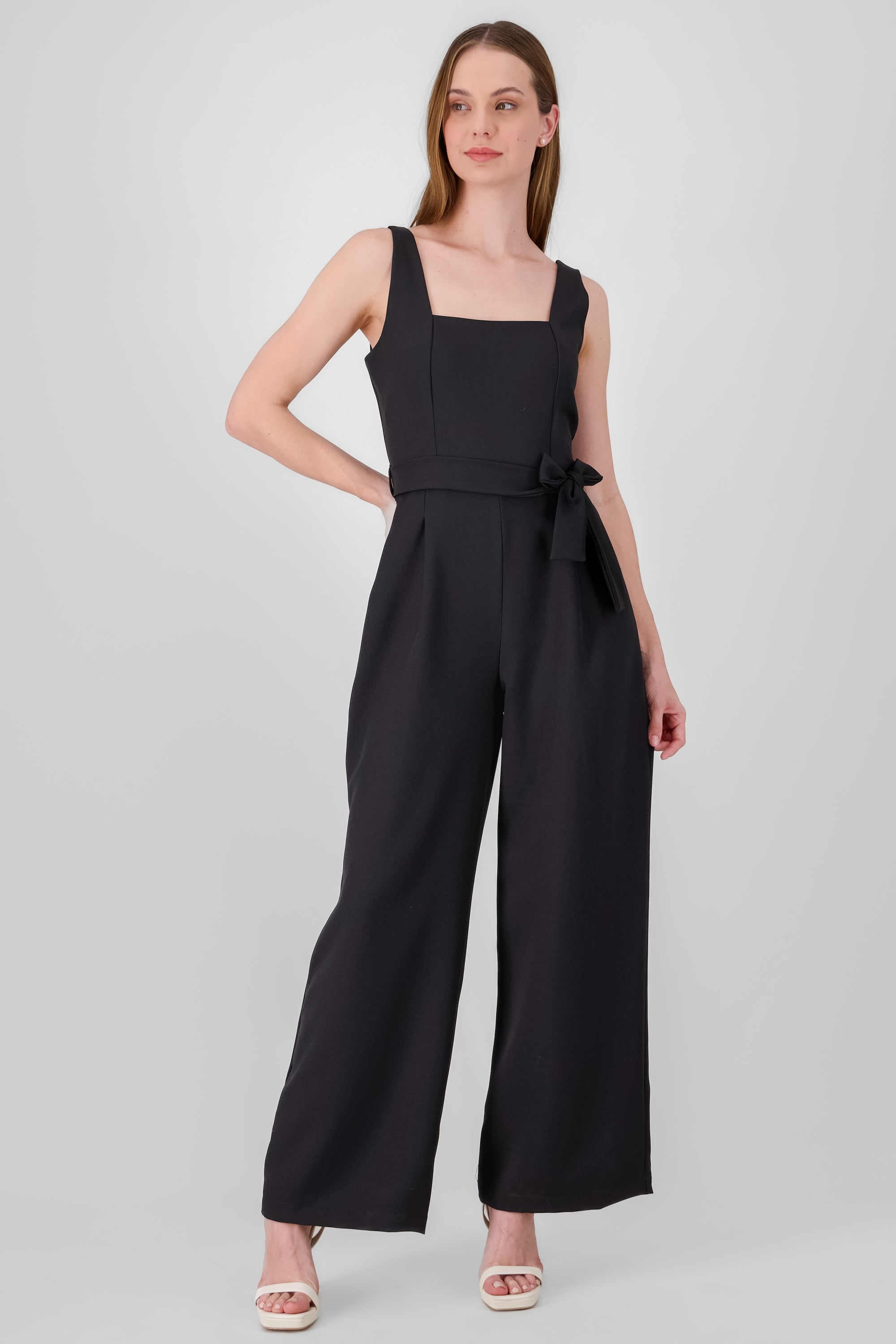 Strappy Jumpsuit With Belt BLACK