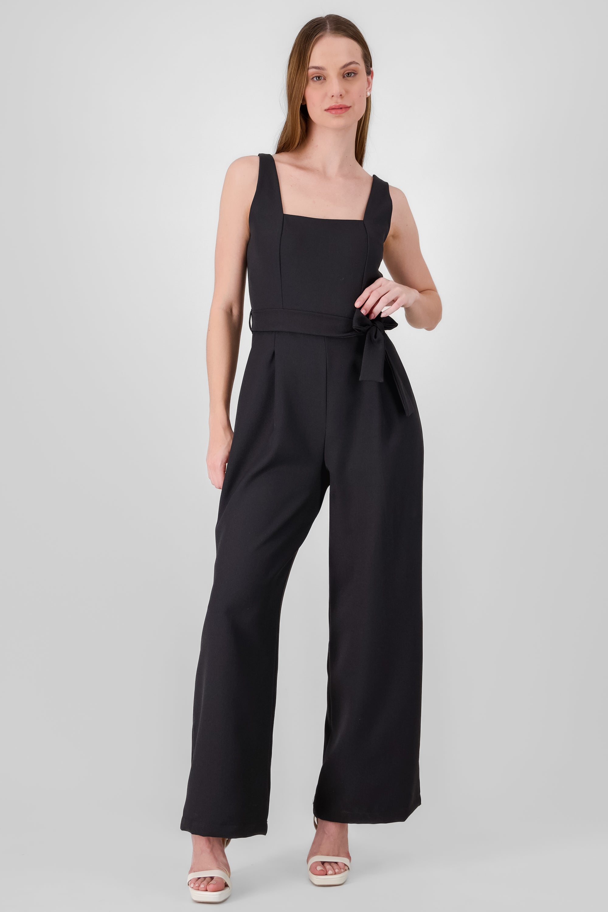 Strappy Jumpsuit With Belt BLACK