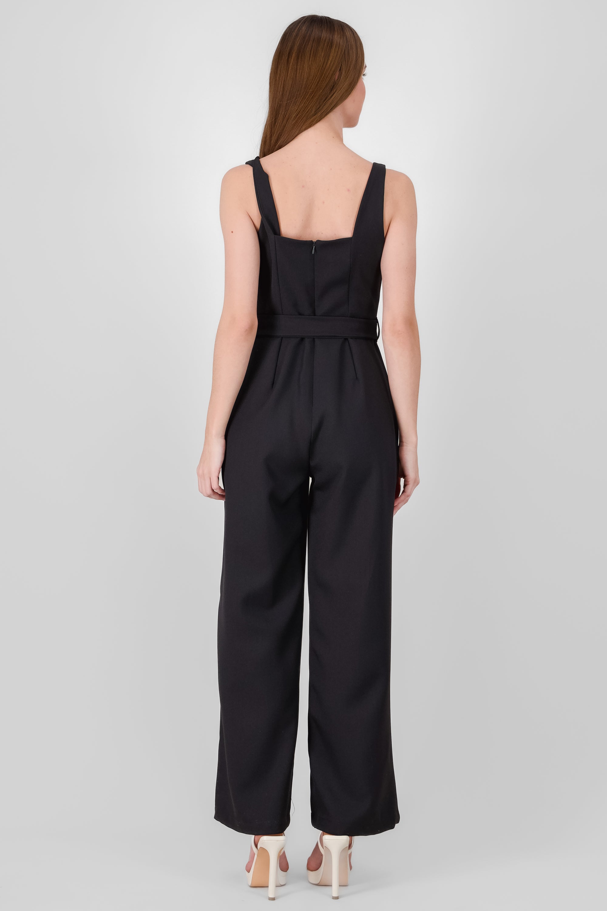 Strappy Jumpsuit With Belt BLACK