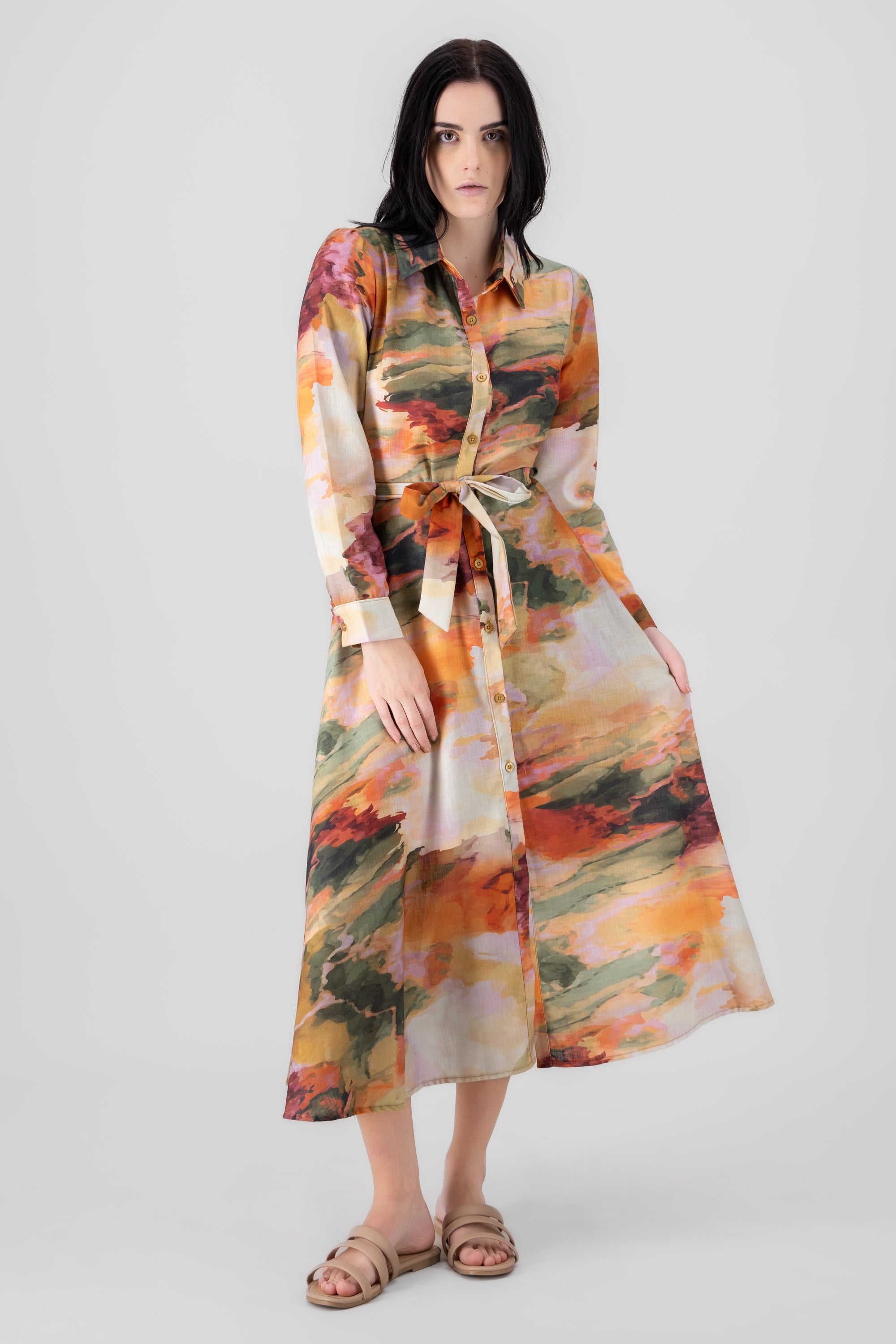 Aura Printed Maxi Dress AUTUMN MULTICOLOR