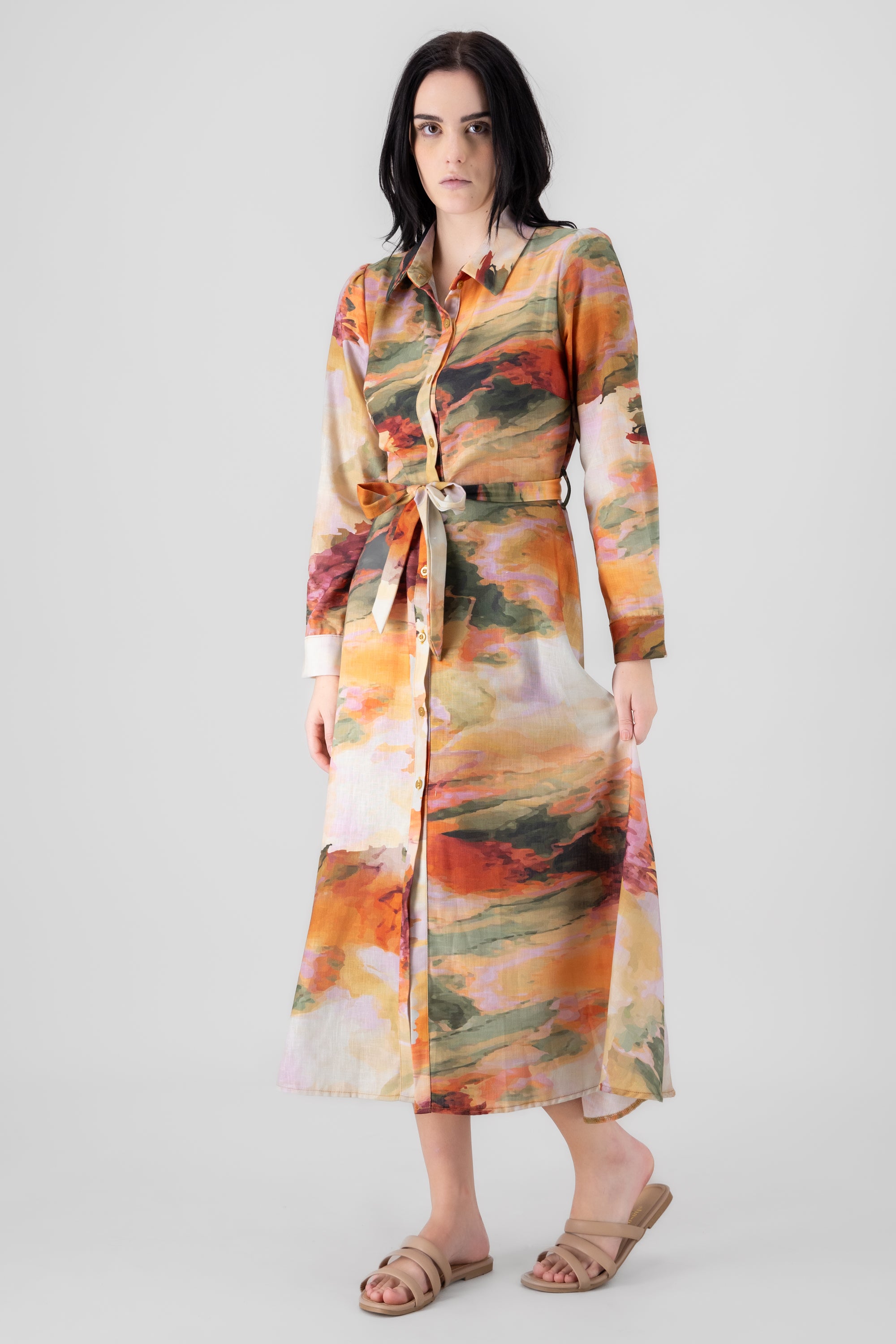 Aura Printed Maxi Dress AUTUMN MULTICOLOR