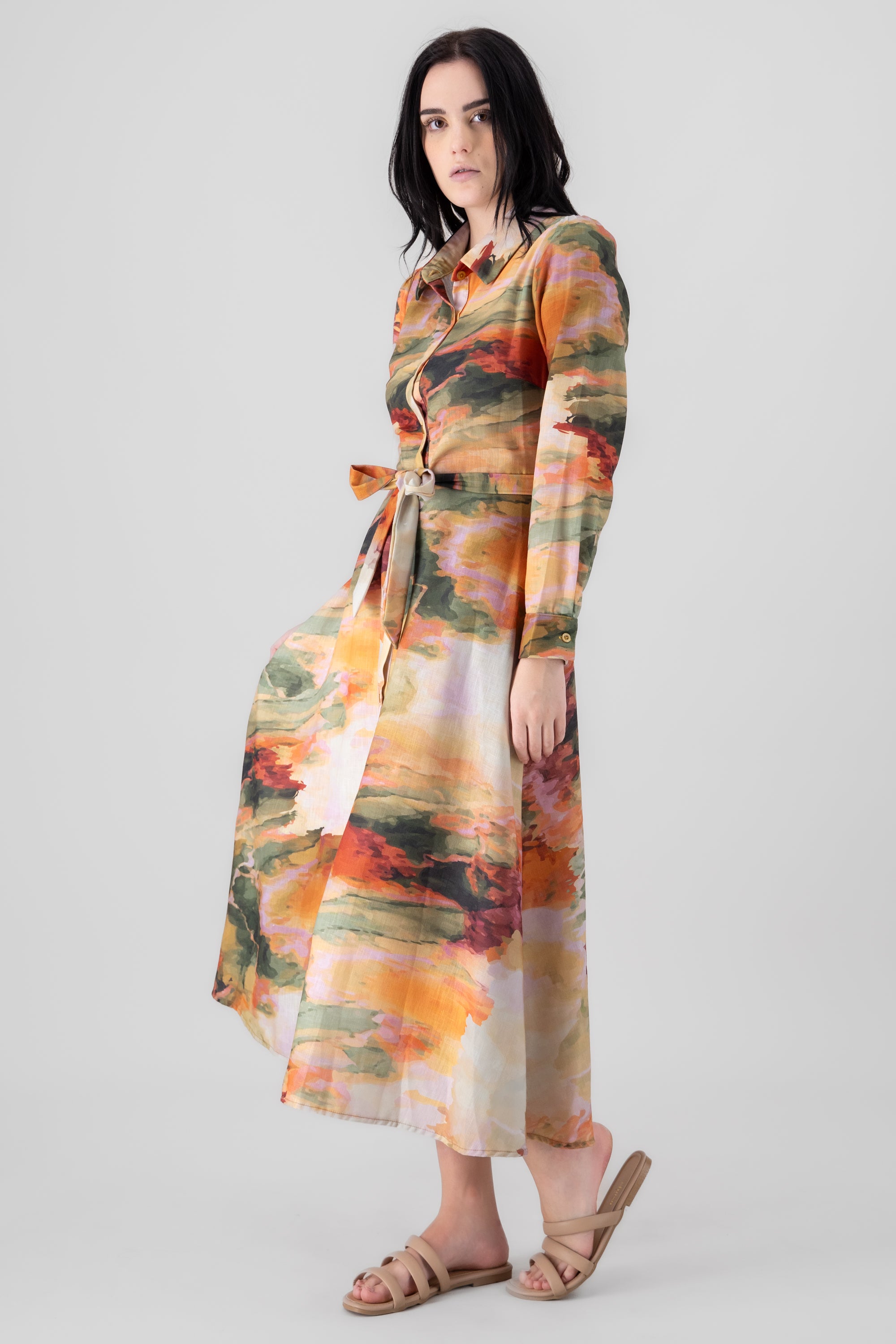 Aura Printed Maxi Dress AUTUMN MULTICOLOR