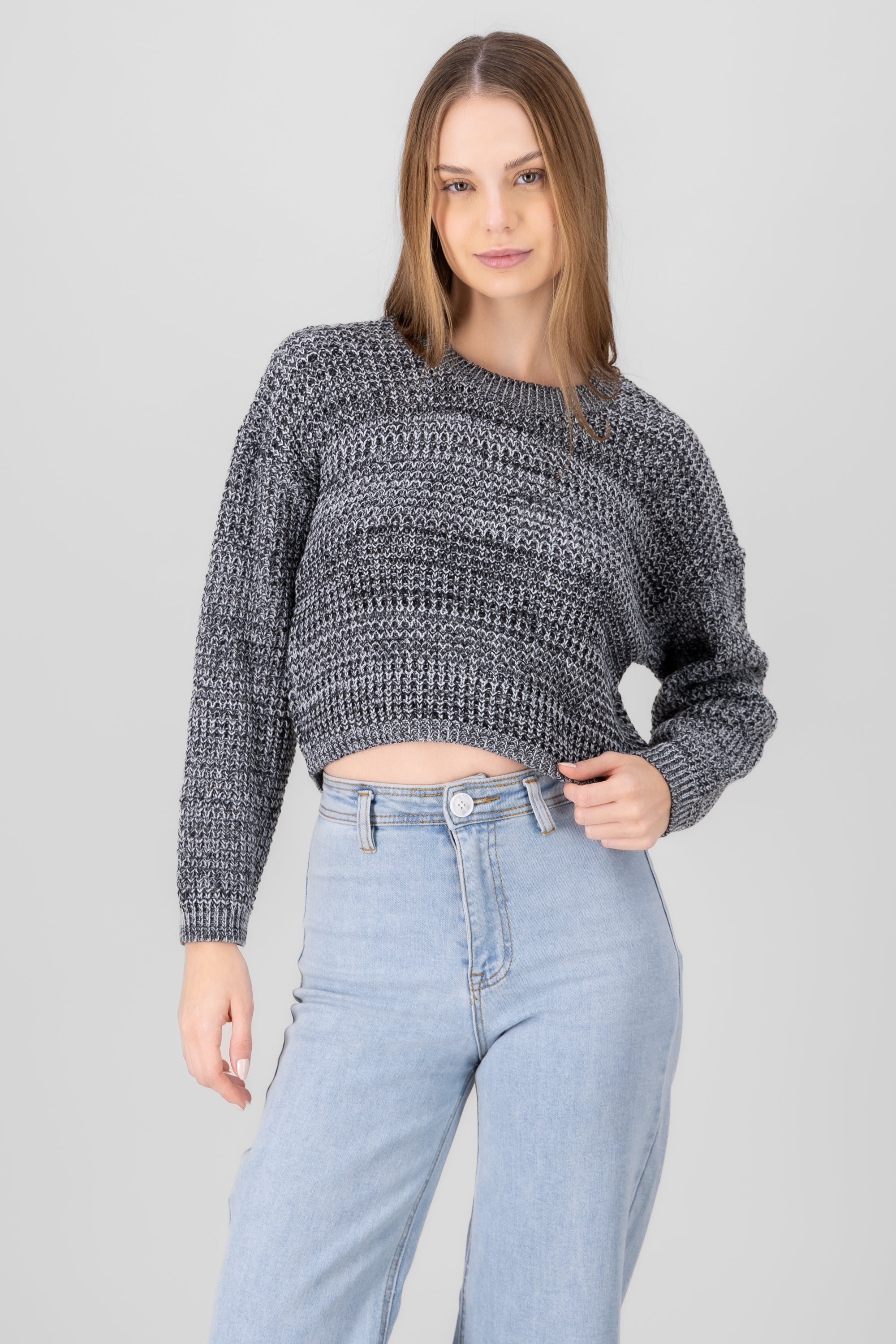 Knit Sweater HEATHER GRAY