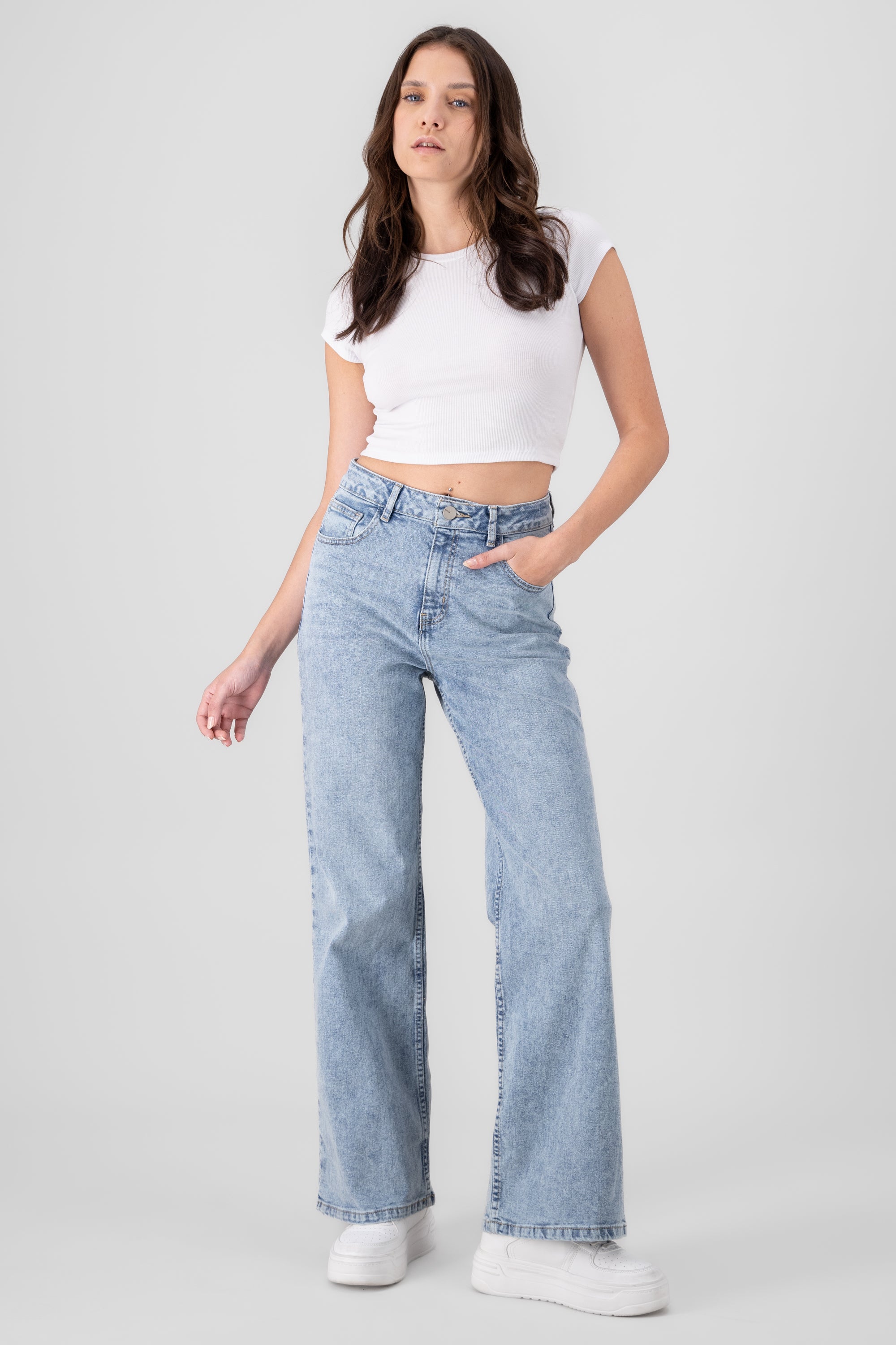 Wide Leg Jeans LIGHT ACID WASH