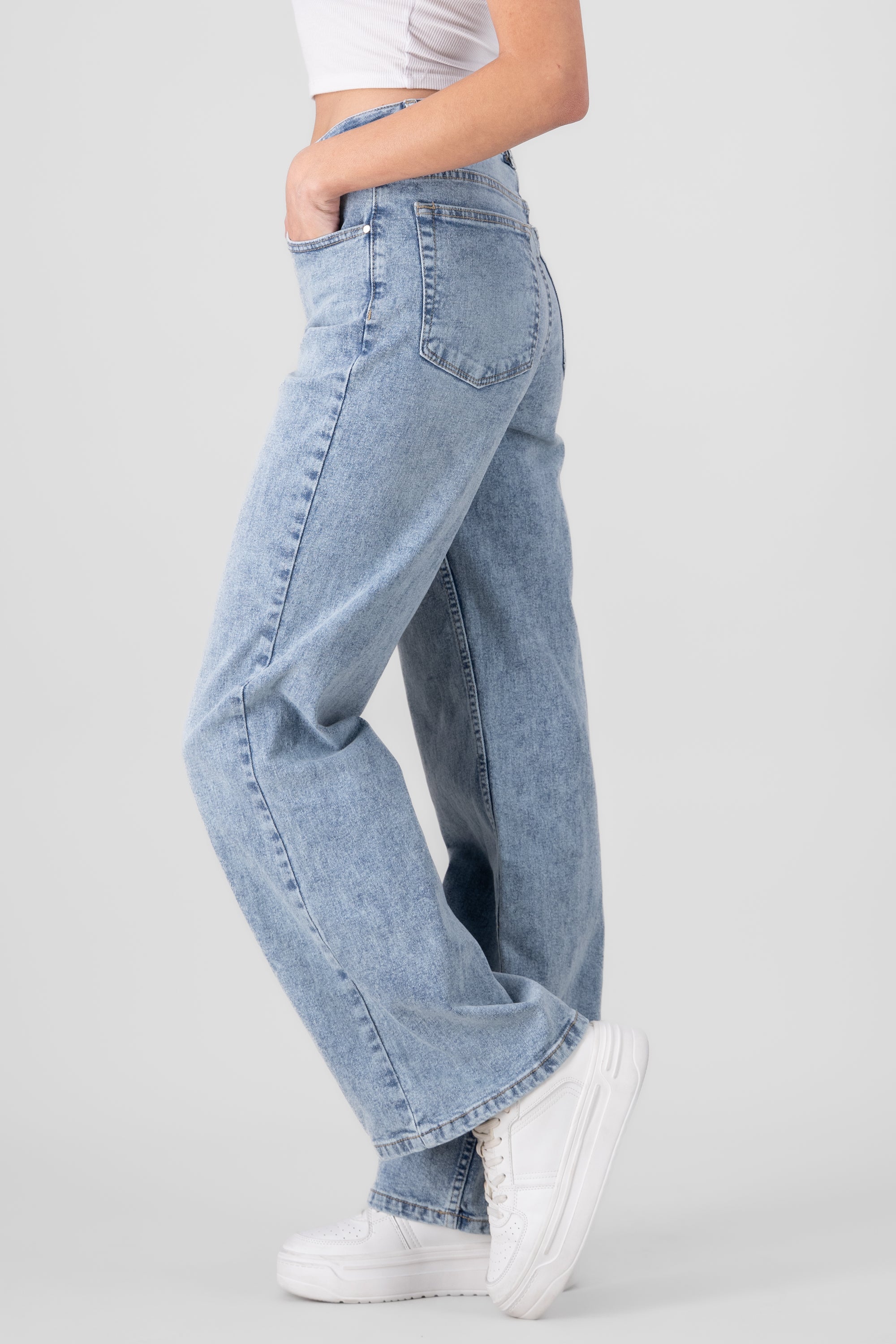 Wide Leg Jeans LIGHT ACID WASH