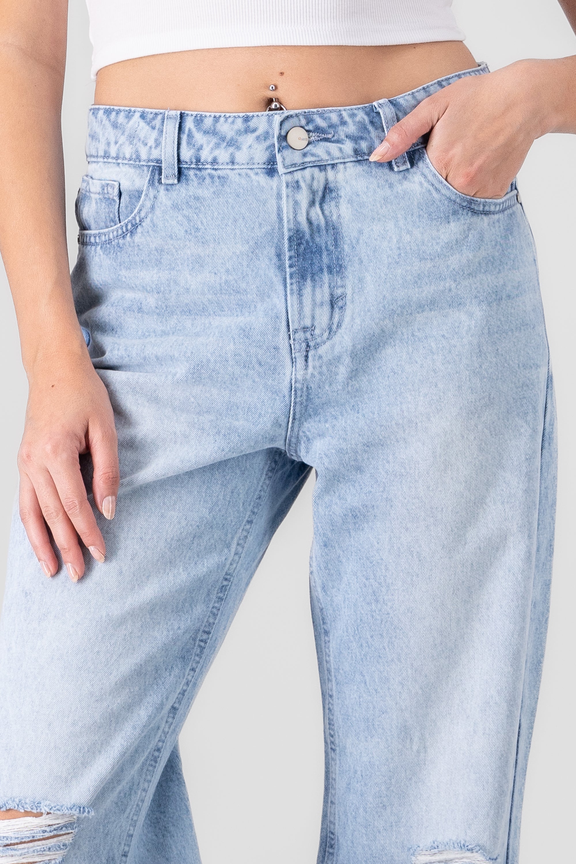 Wide Leg Jeans LIGHT STONE