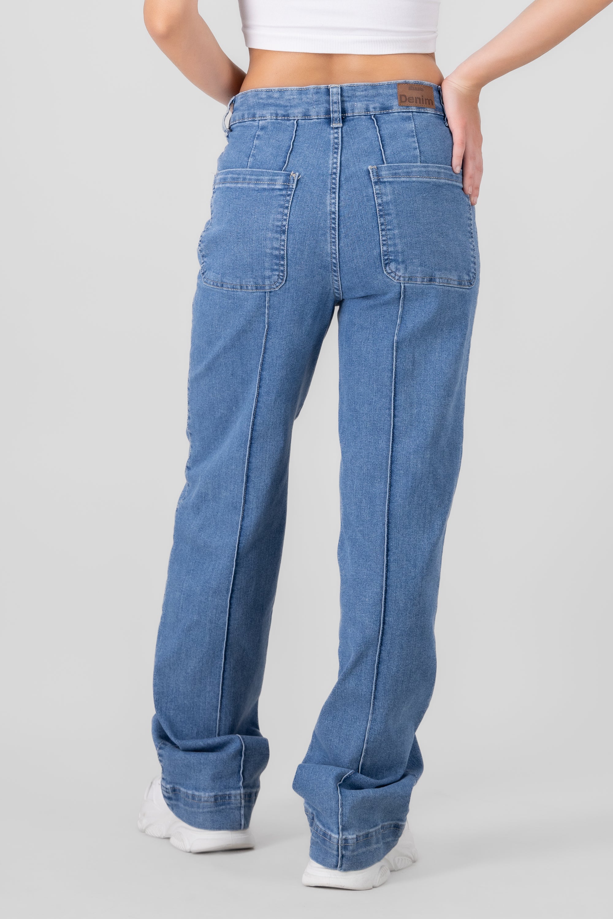 Straight Jeans With Pockets STONE