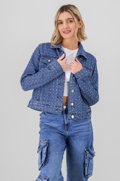 Sparkly Trucker Jacket MEDIUM WASH