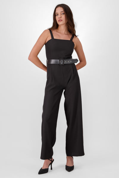 Jumpsuit with Belt BLACK