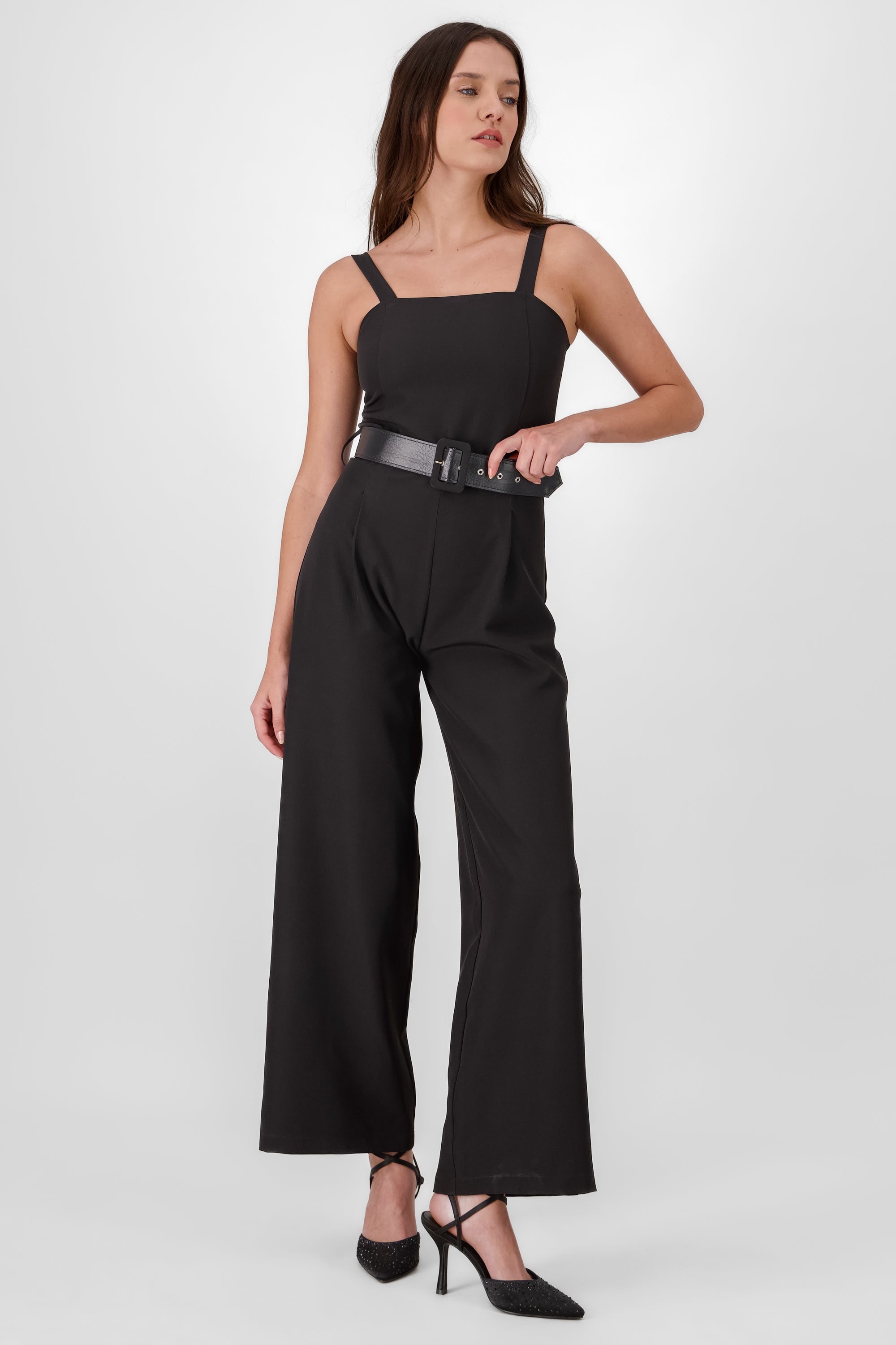 Jumpsuit with Belt BLACK