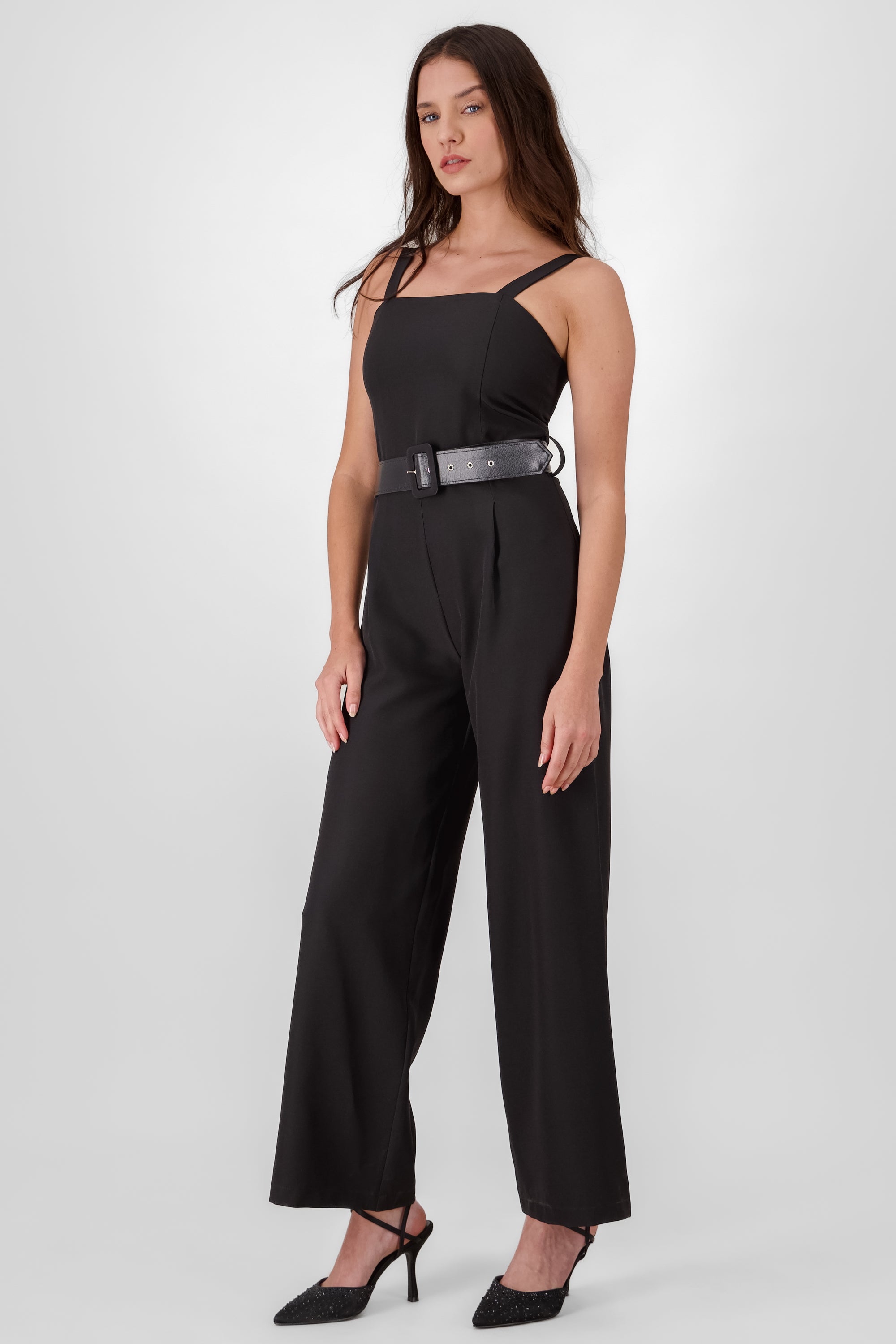 Jumpsuit with Belt BLACK