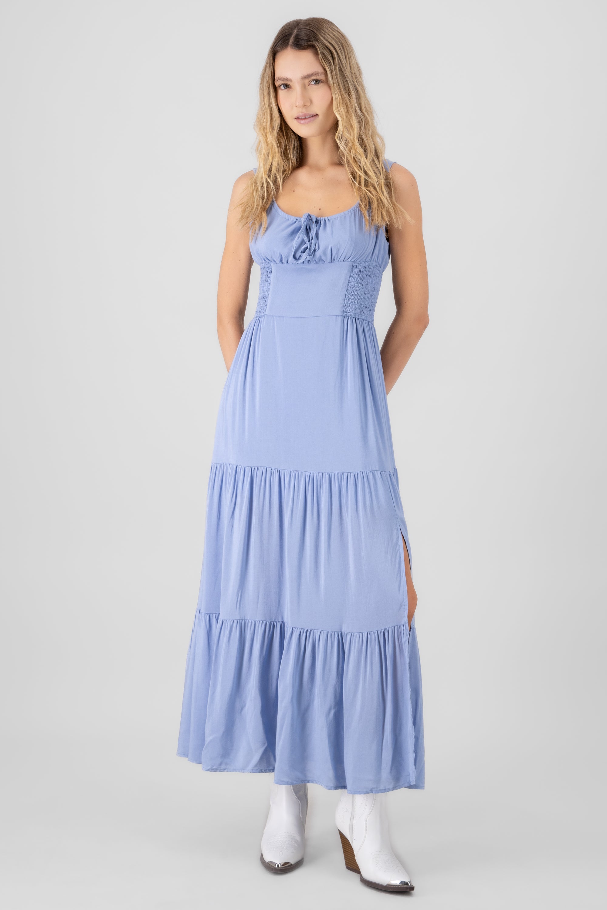 Solid Maxi Dress SKY BLUE