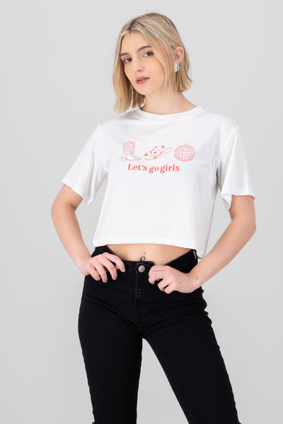 Girl Print T Shirt WHITE COMBO