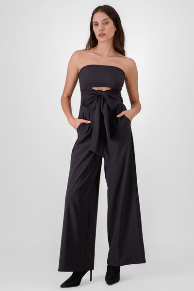 Solid Strapless Jumpsuit BLACK