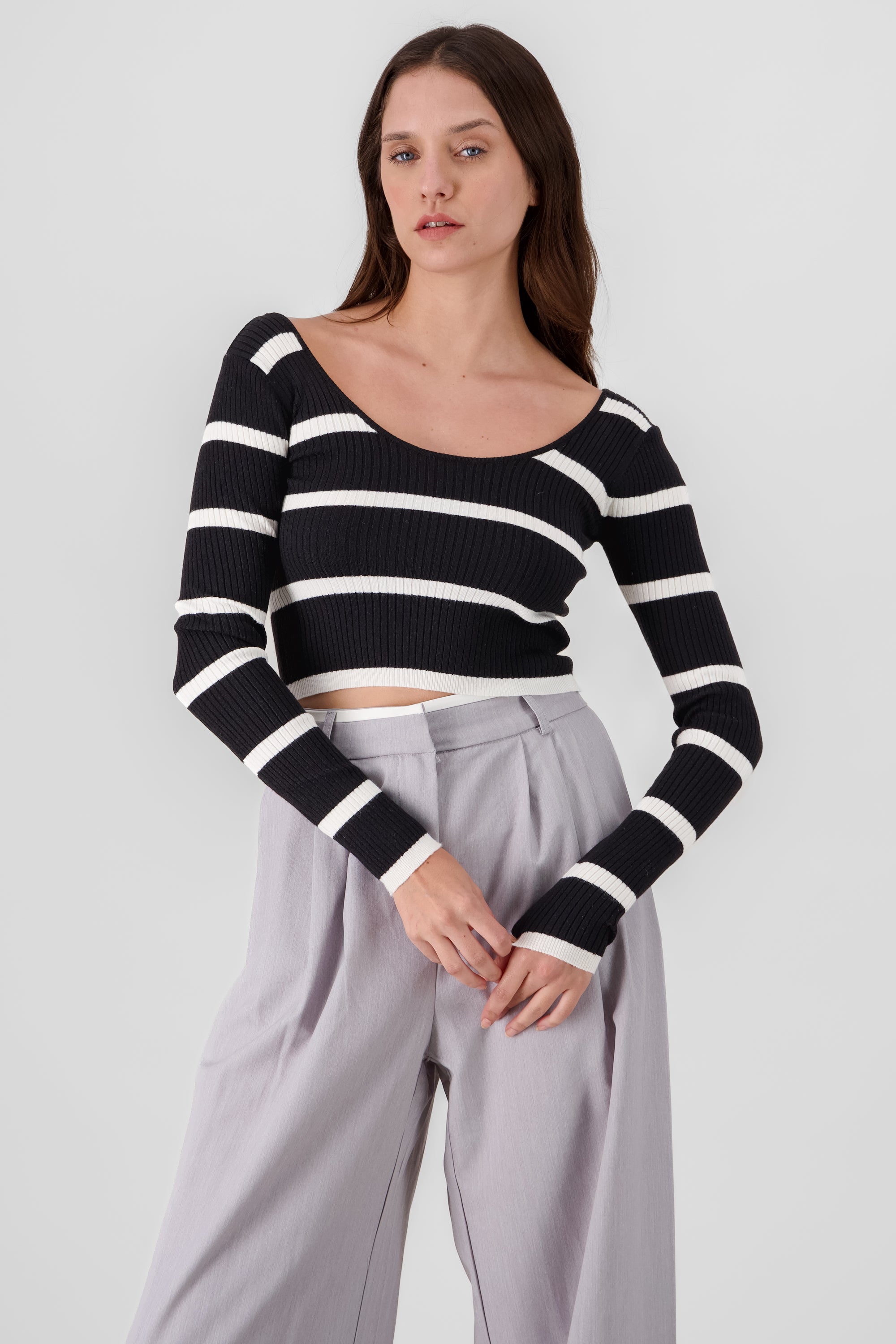 Striped Sweater BLACK