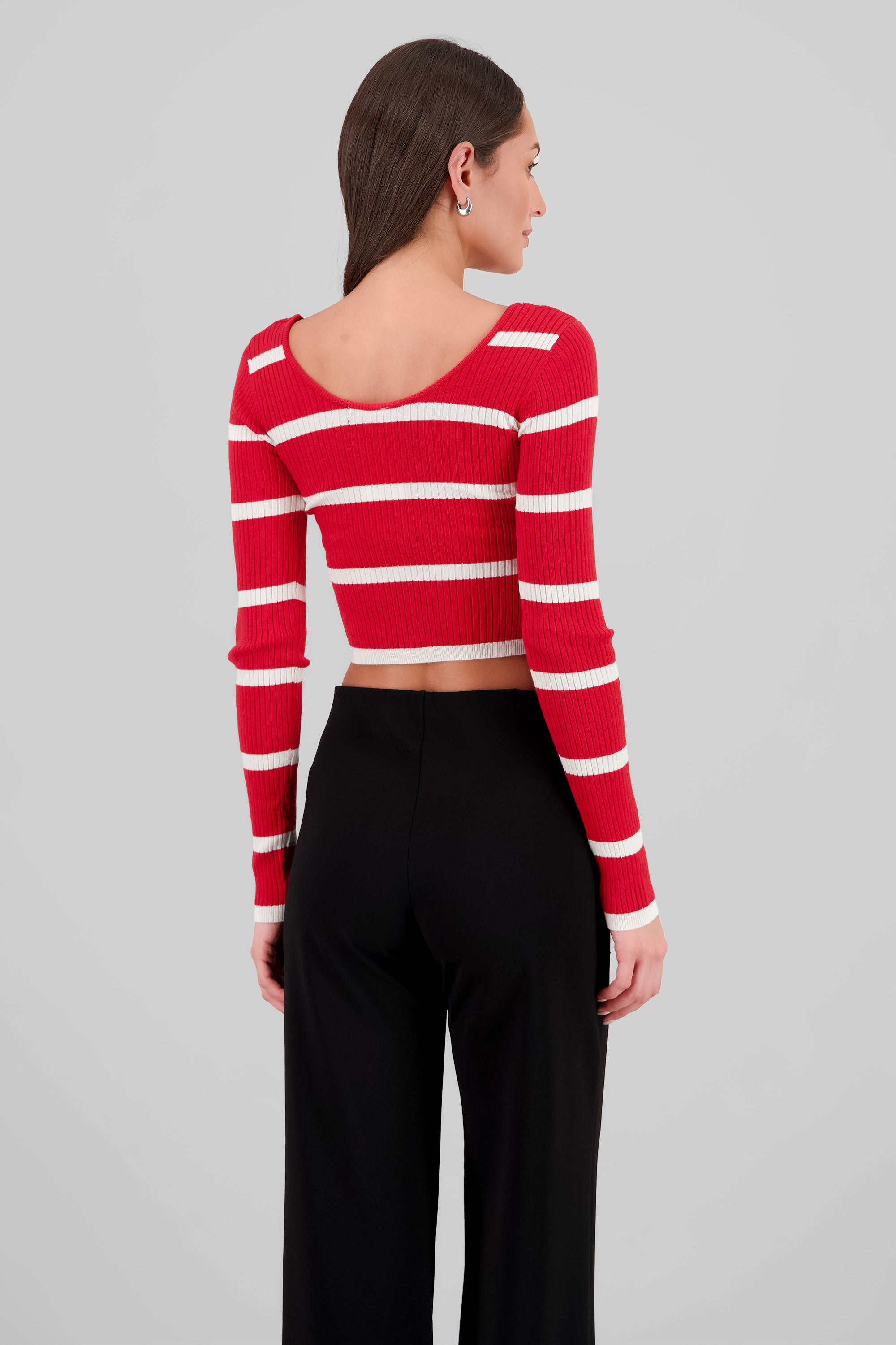 Striped Sweater RED COMBO