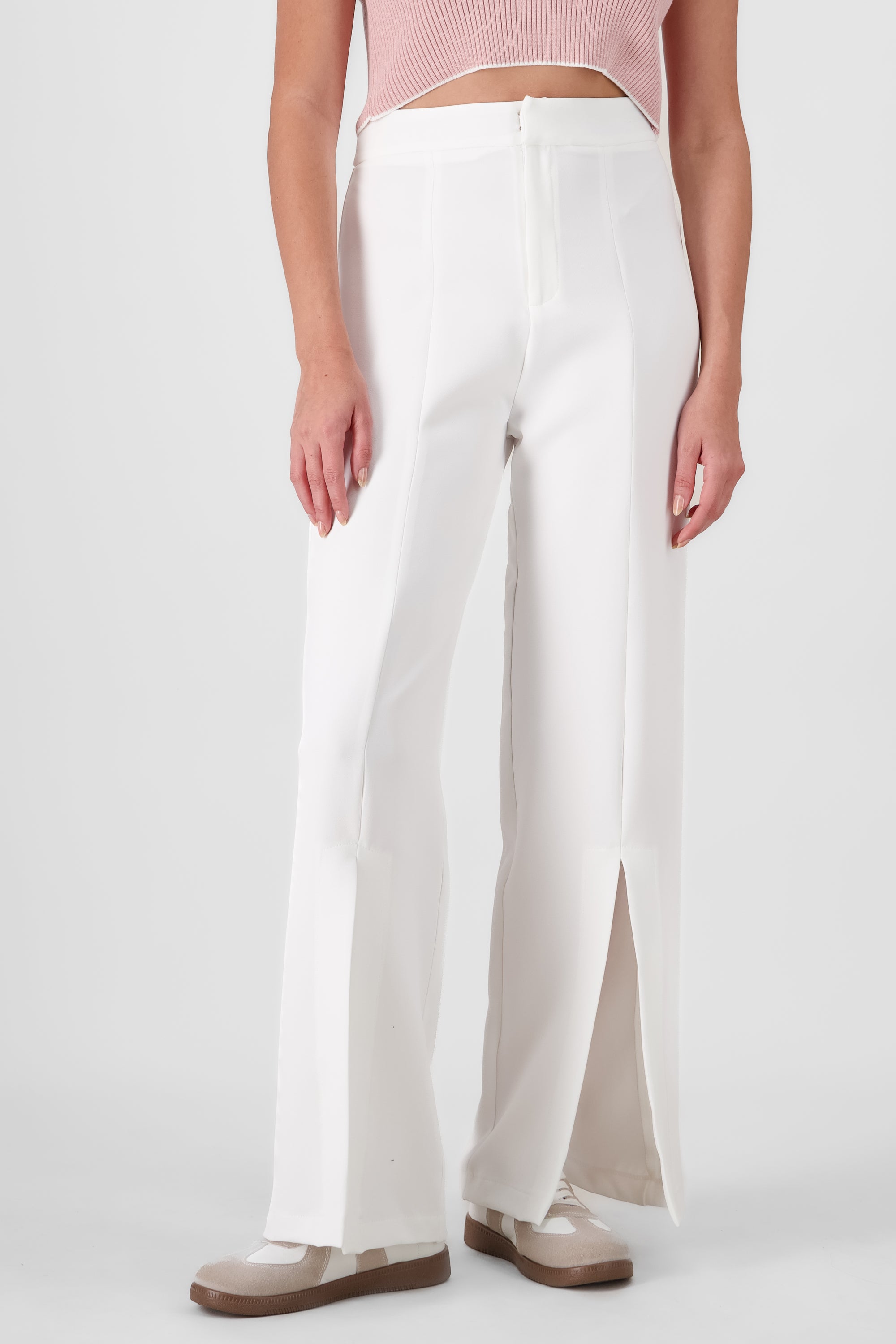 Side Slit Pants WHITE