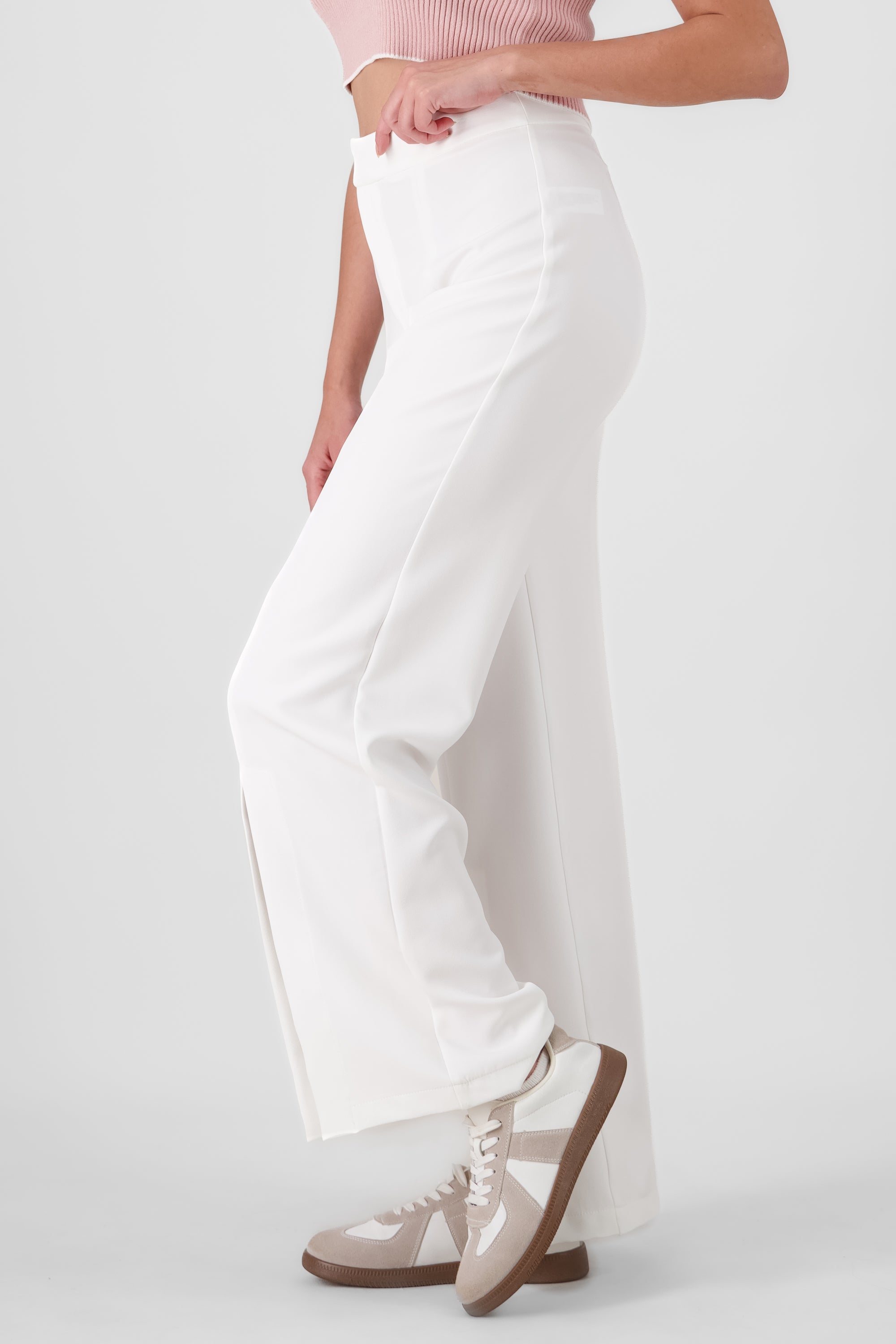 Side Slit Pants WHITE