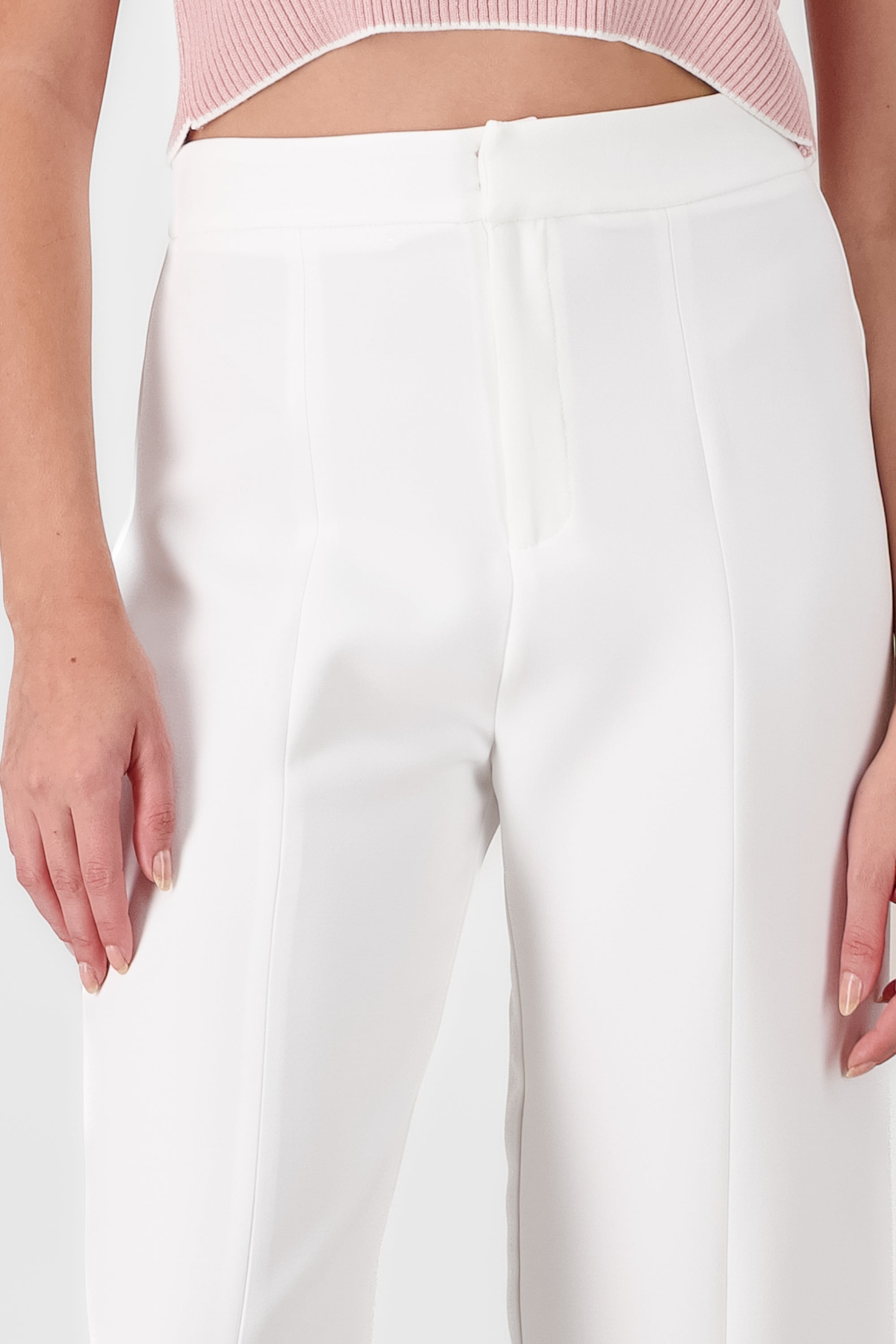 Side Slit Pants WHITE