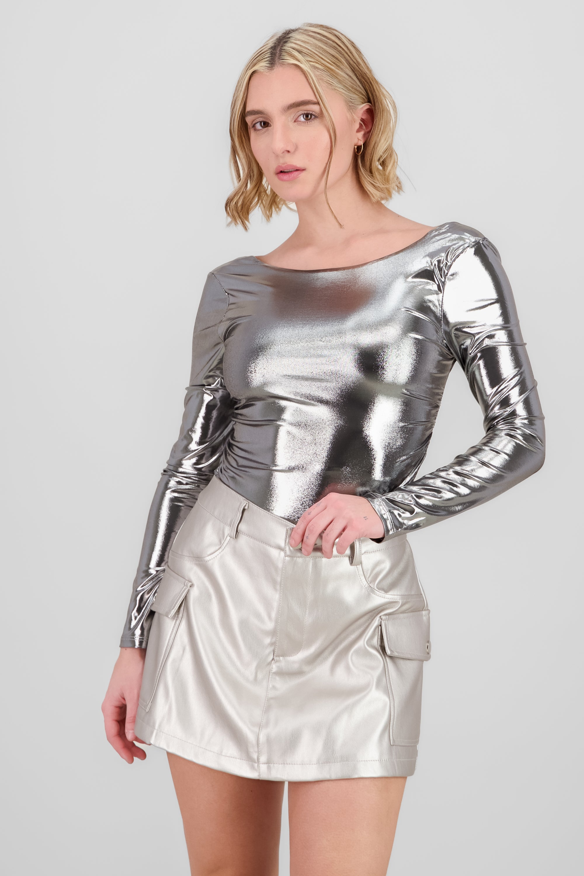 Metallic Bodysuit SILVER