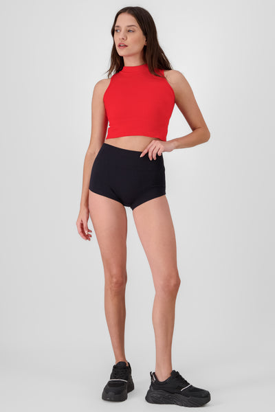 Solid Seamless Mini Shorts BLACK