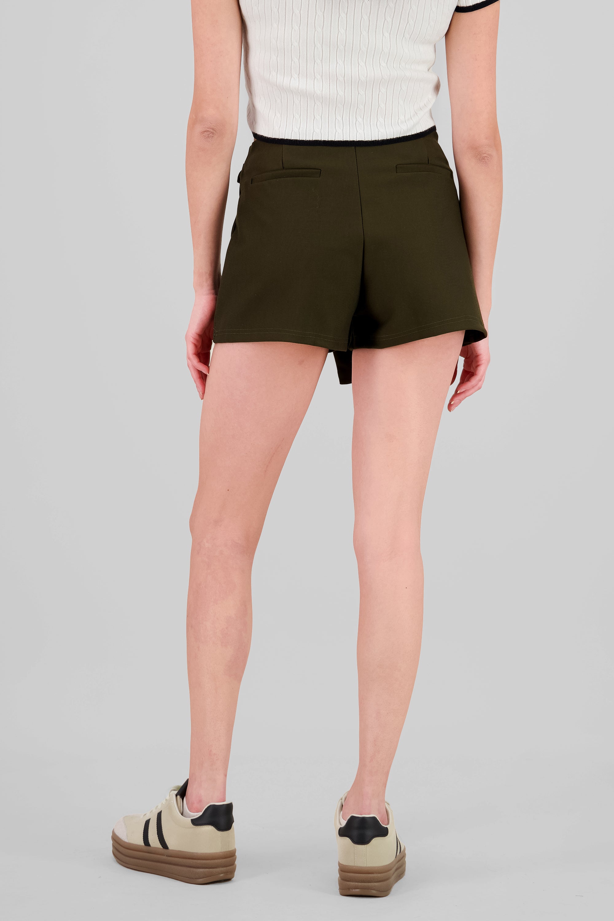 Belt Detail Skort OLIVE