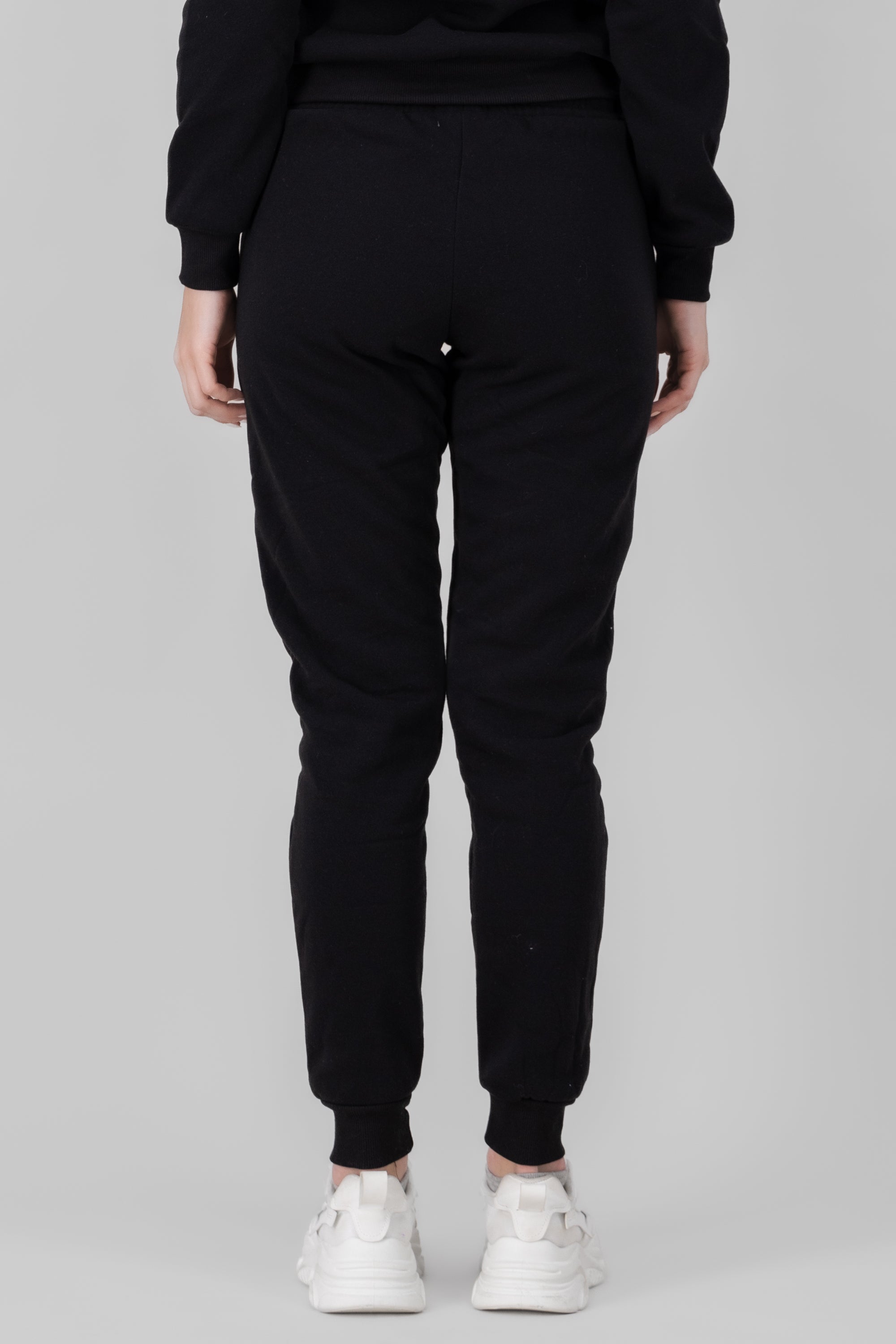 Solid Jogger Pants With Pockets BLACK