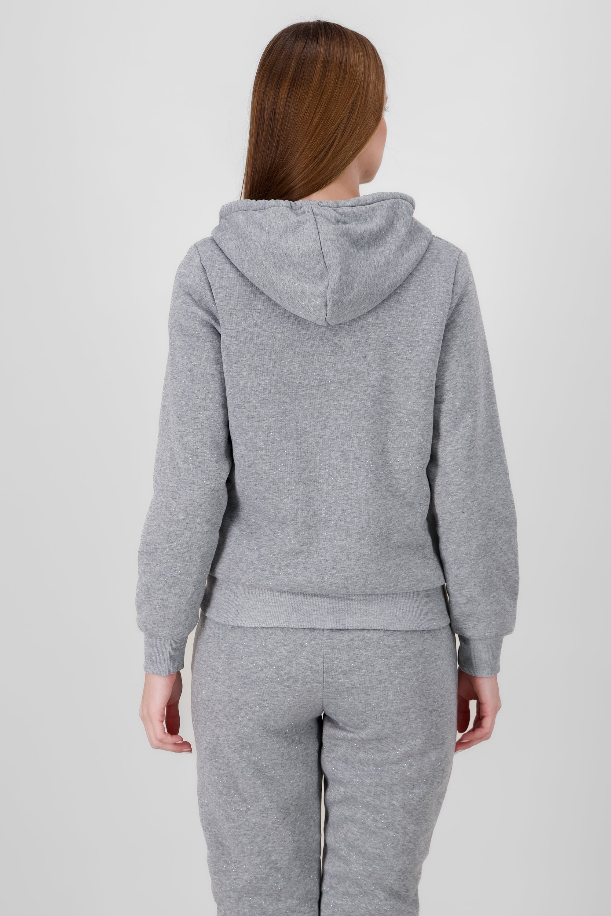 Hoodie with Contrast Drawstring Detail GRAY