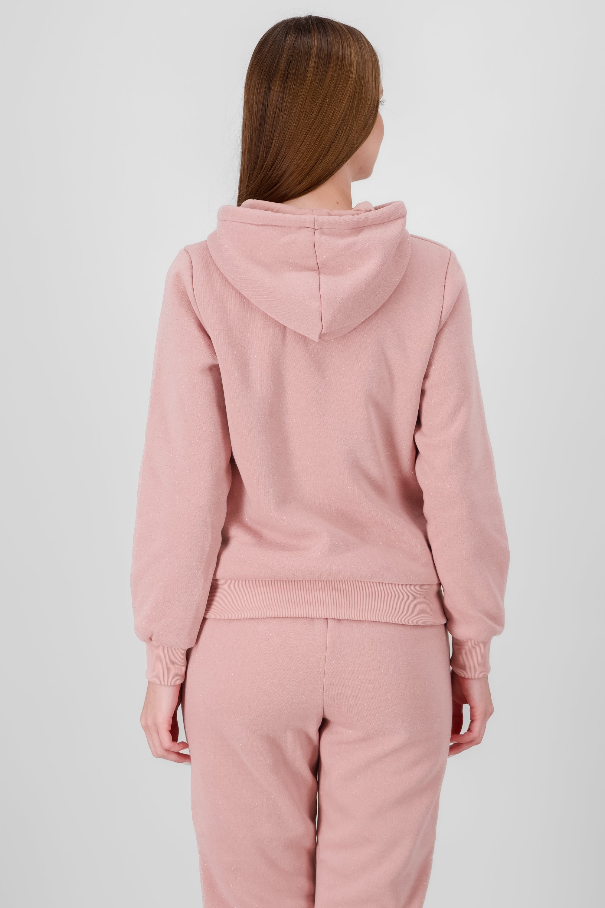 Hoodie with Contrast Drawstring Detail PINK