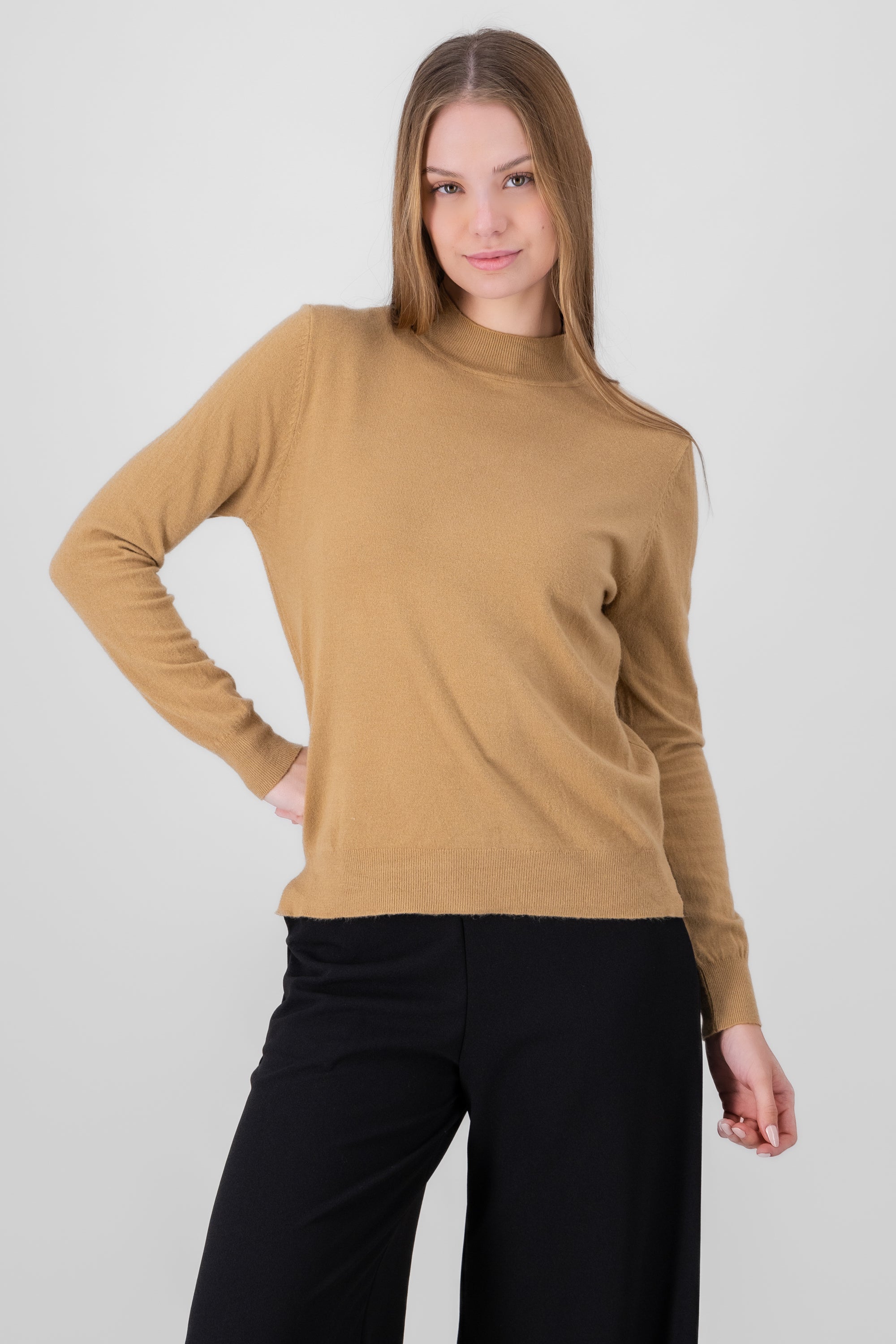 Soft Long Sleeve Sweater KHAKI