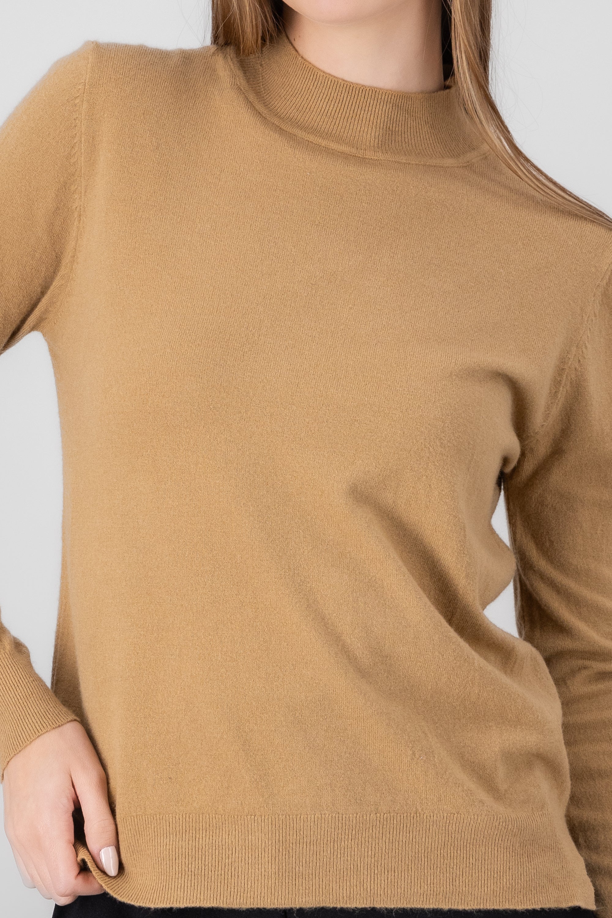 Soft Long Sleeve Sweater KHAKI